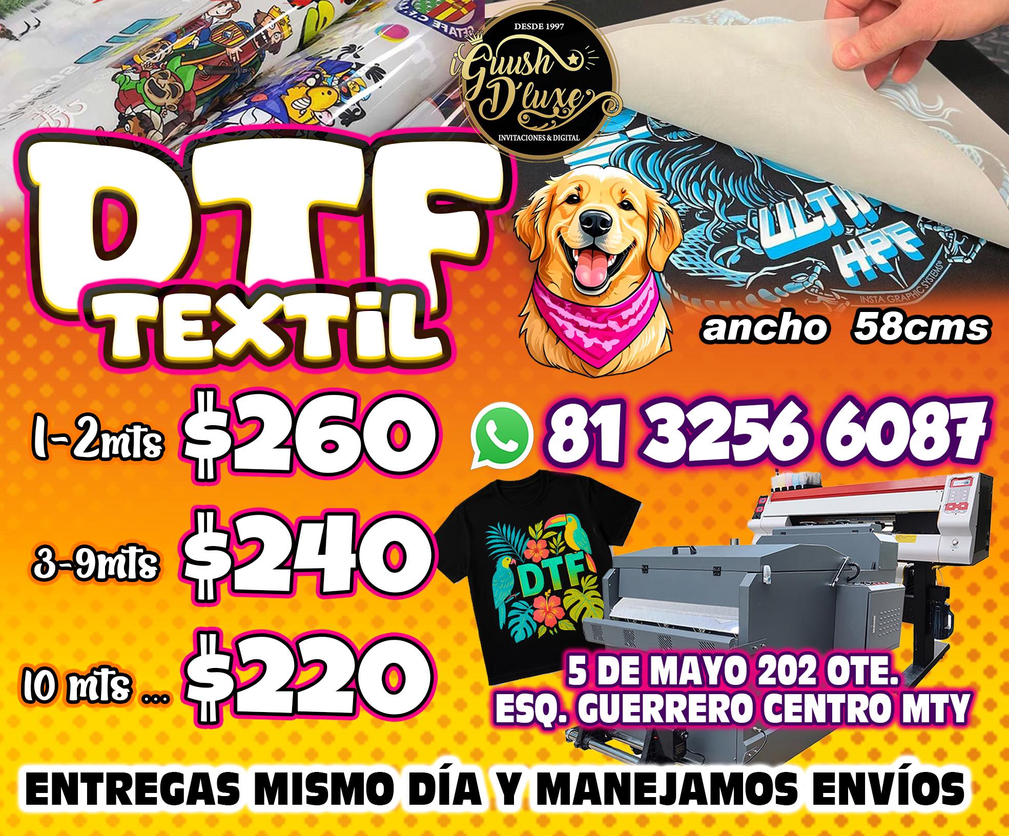 Iguush D luxe Facebook ad: DTF TEXTIL