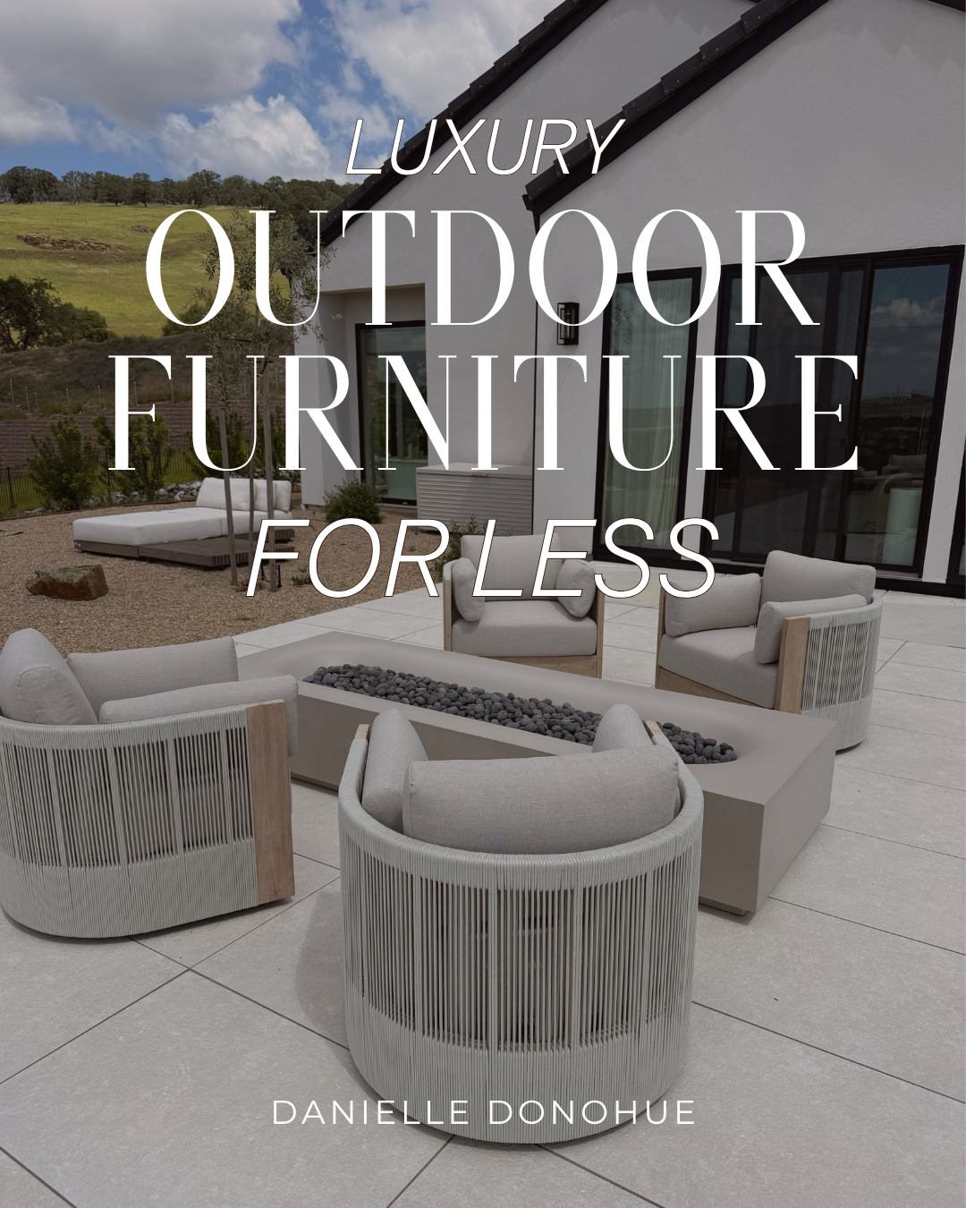 Danielle Donohue Facebook ad: Luxury Outdoor Furniture for Less