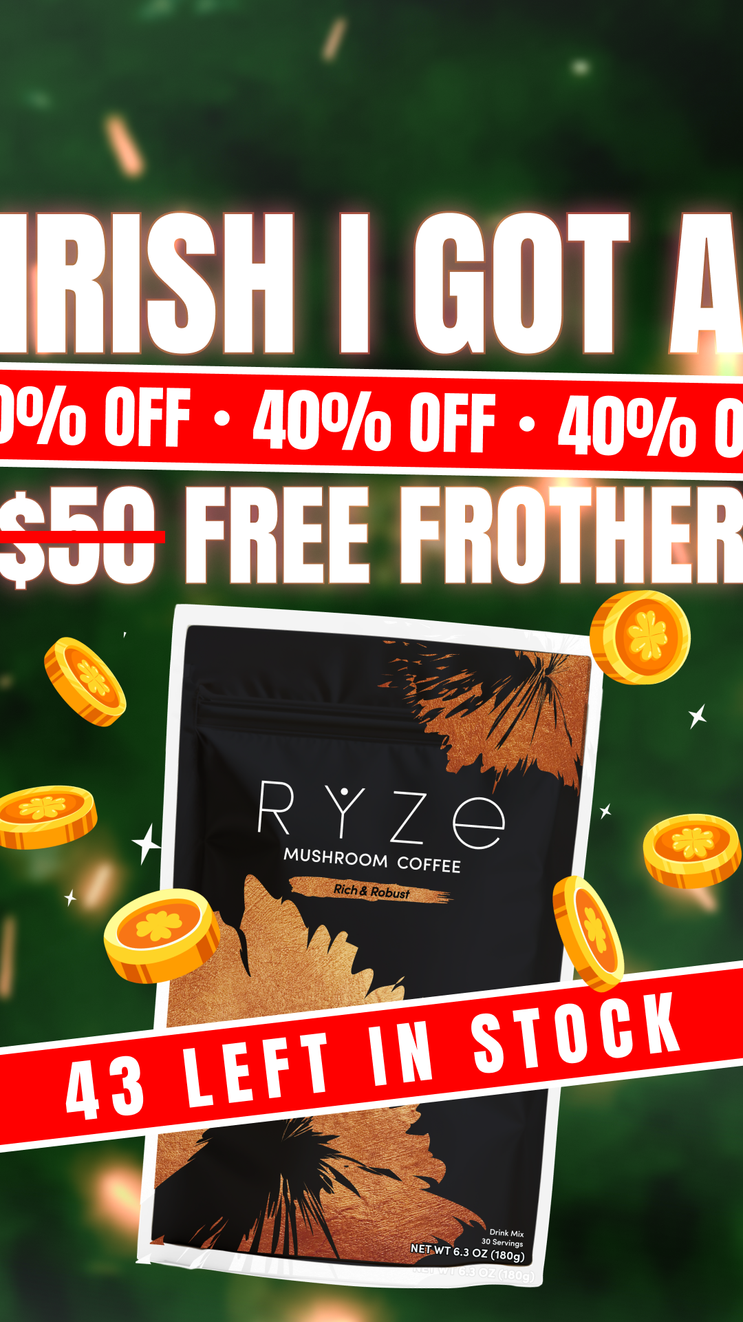 RYZE Superfoods Facebook ad