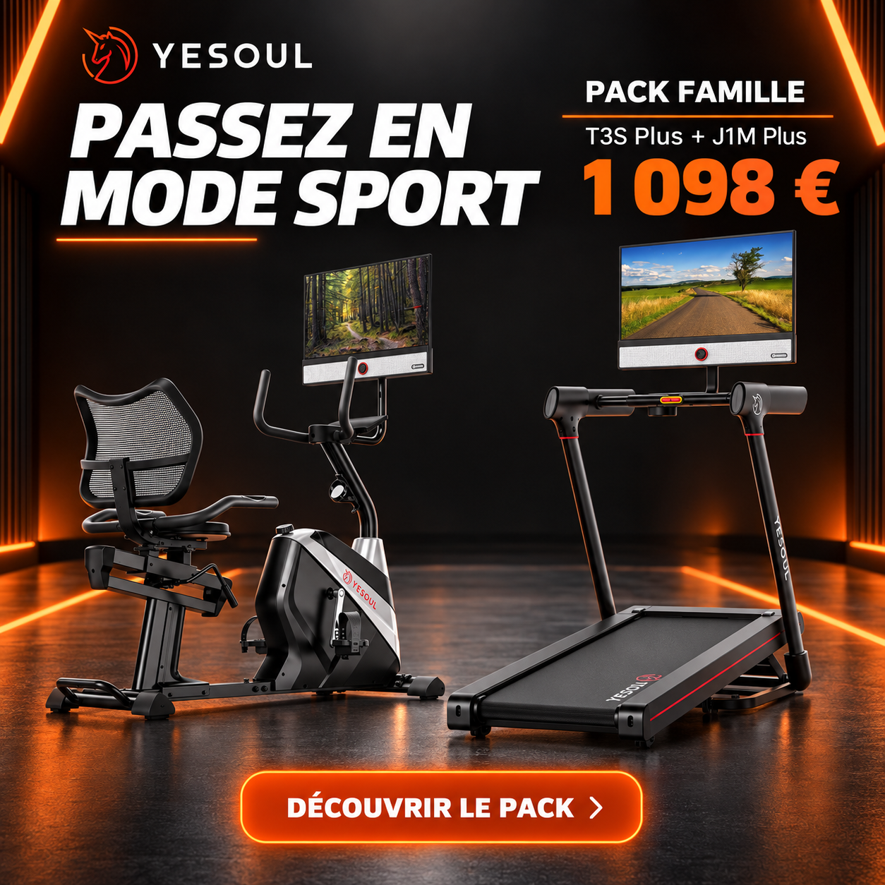 Yesoul Fitness France Facebook ad: Cet été, offrez à votre famille un espace fitness à…