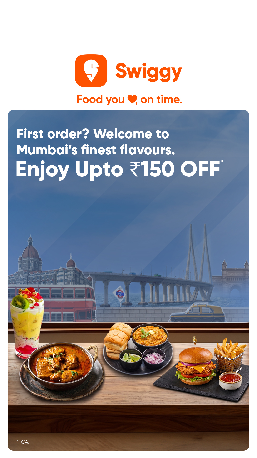 Swiggy Facebook ad: Grab up to ₹150 OFF*