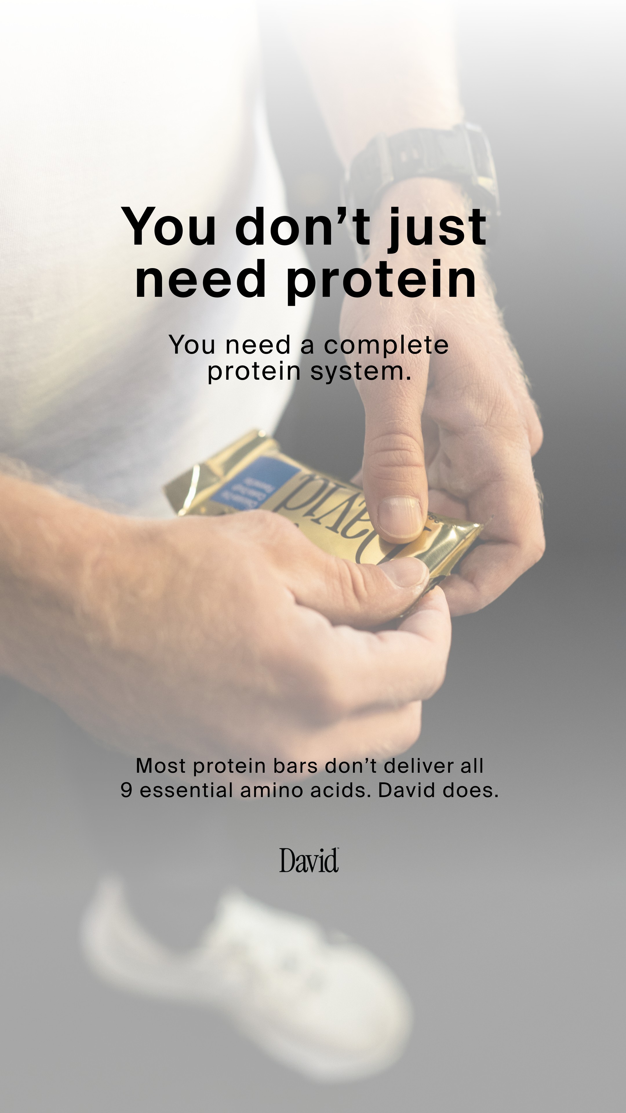 David Protein Facebook ad