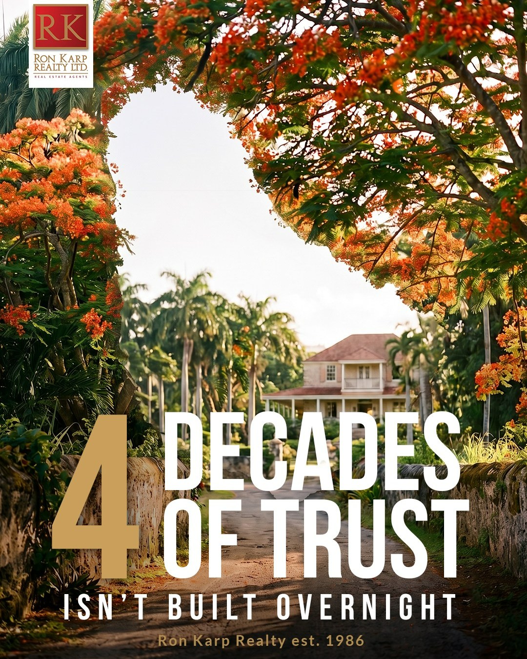 Ron Karp Realty Ltd. Facebook ad: Four decades. Countless homes.