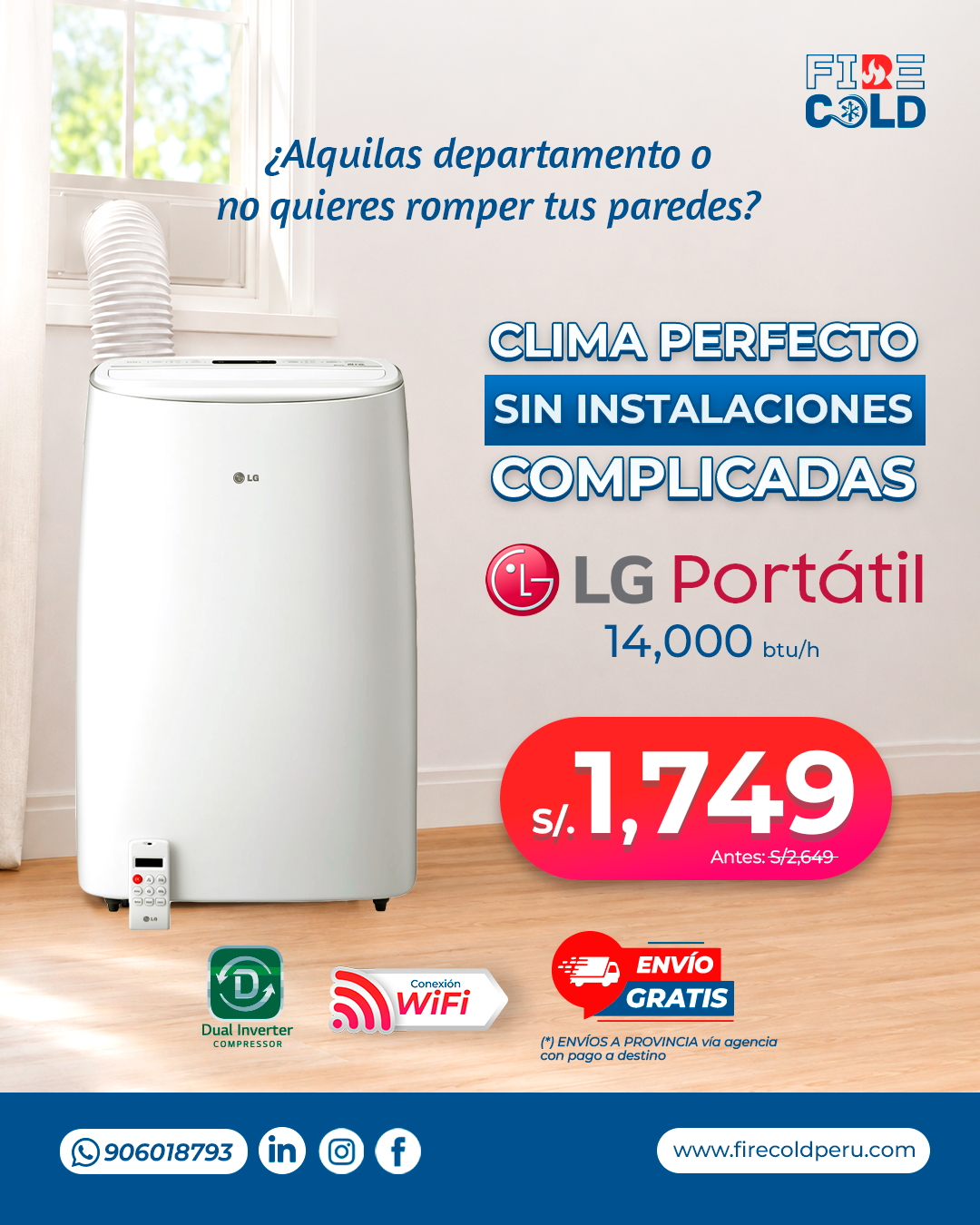 FireCold Facebook ad: Disfruta de un ambiente fresco y confortable sin…