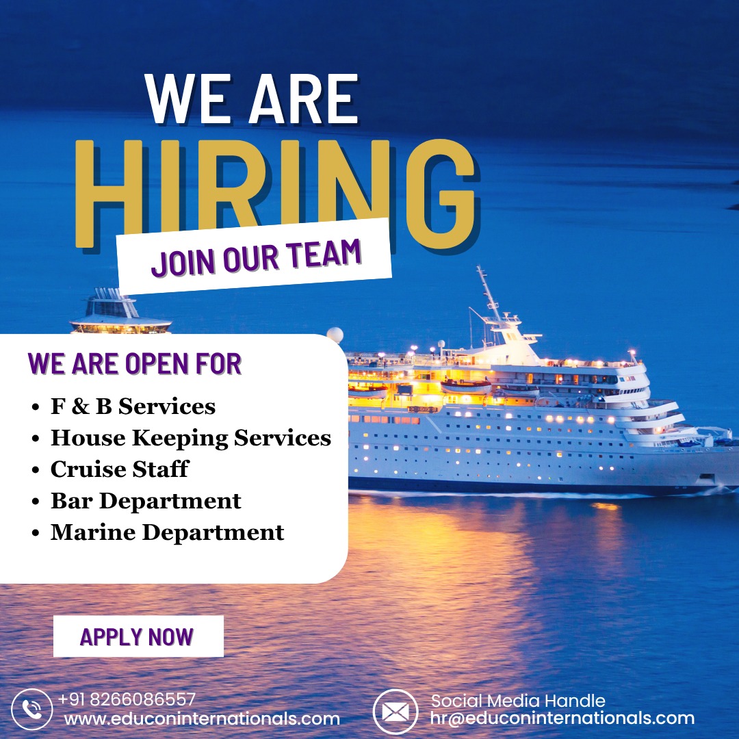 Educon Internationals Facebook ad: Cruise Ship Jobs, Apply Now