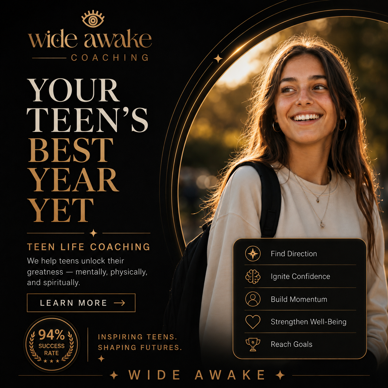WIDE AWAKE LIFE Facebook ad
