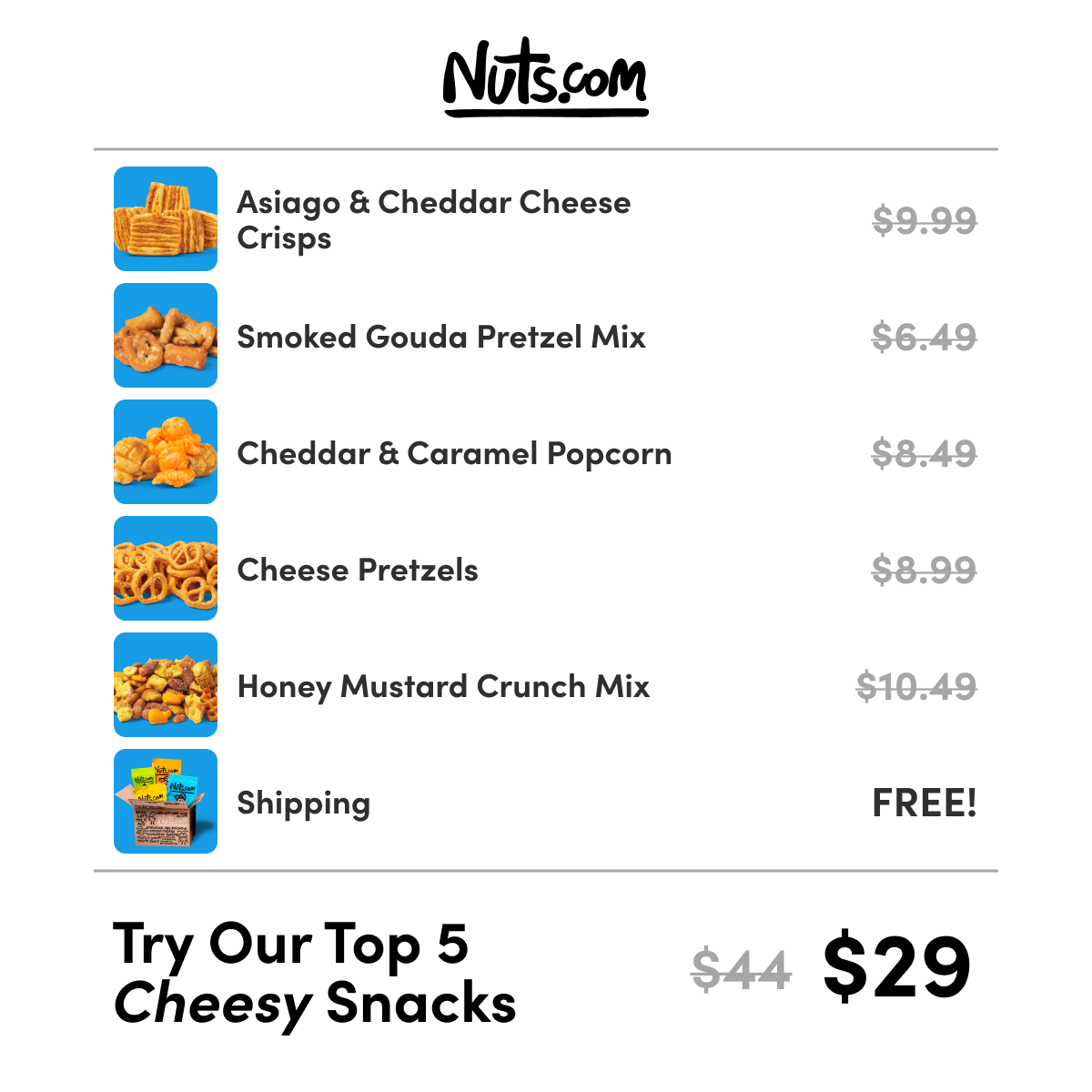 Nuts.com Facebook ad