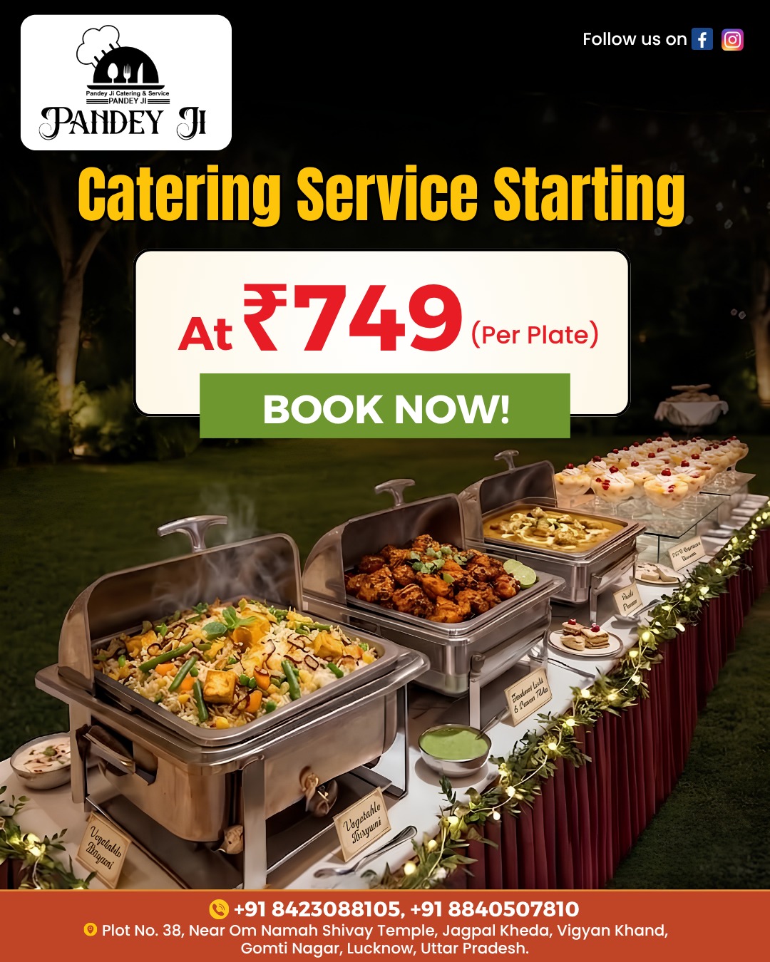 pandeyji catering & kitchen Facebook ad