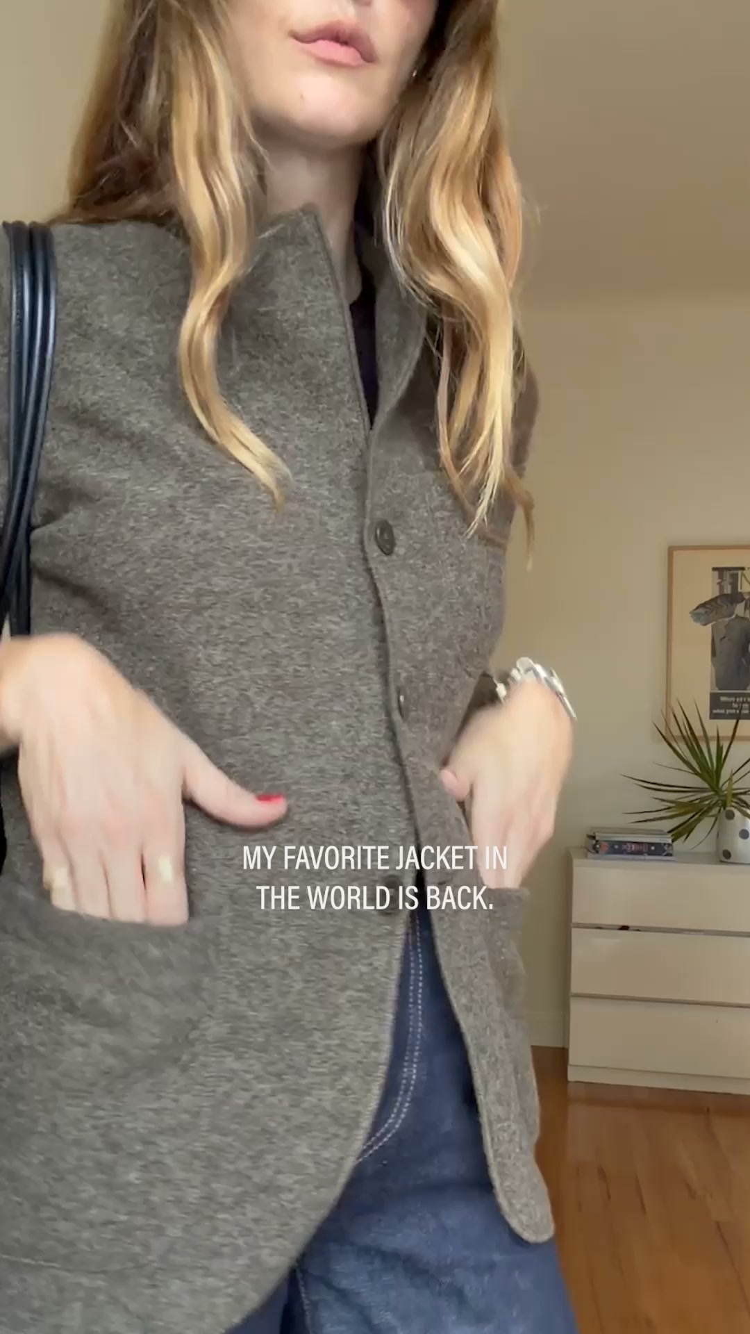 Buck Mason Women's Facebook ad: Felted Wool Chore Coat