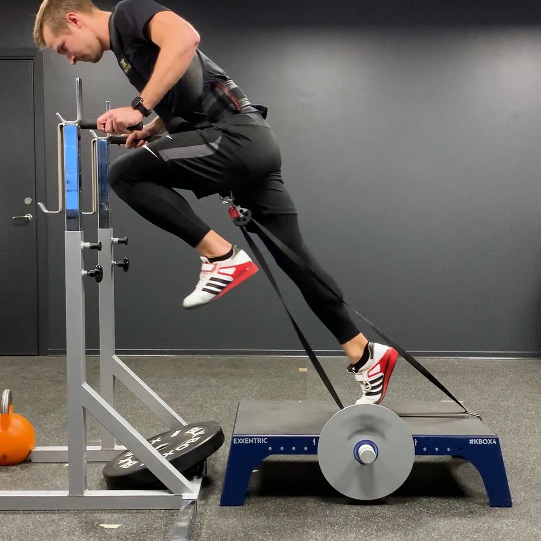 Exxentric Facebook ad: #kBox training for sprinters