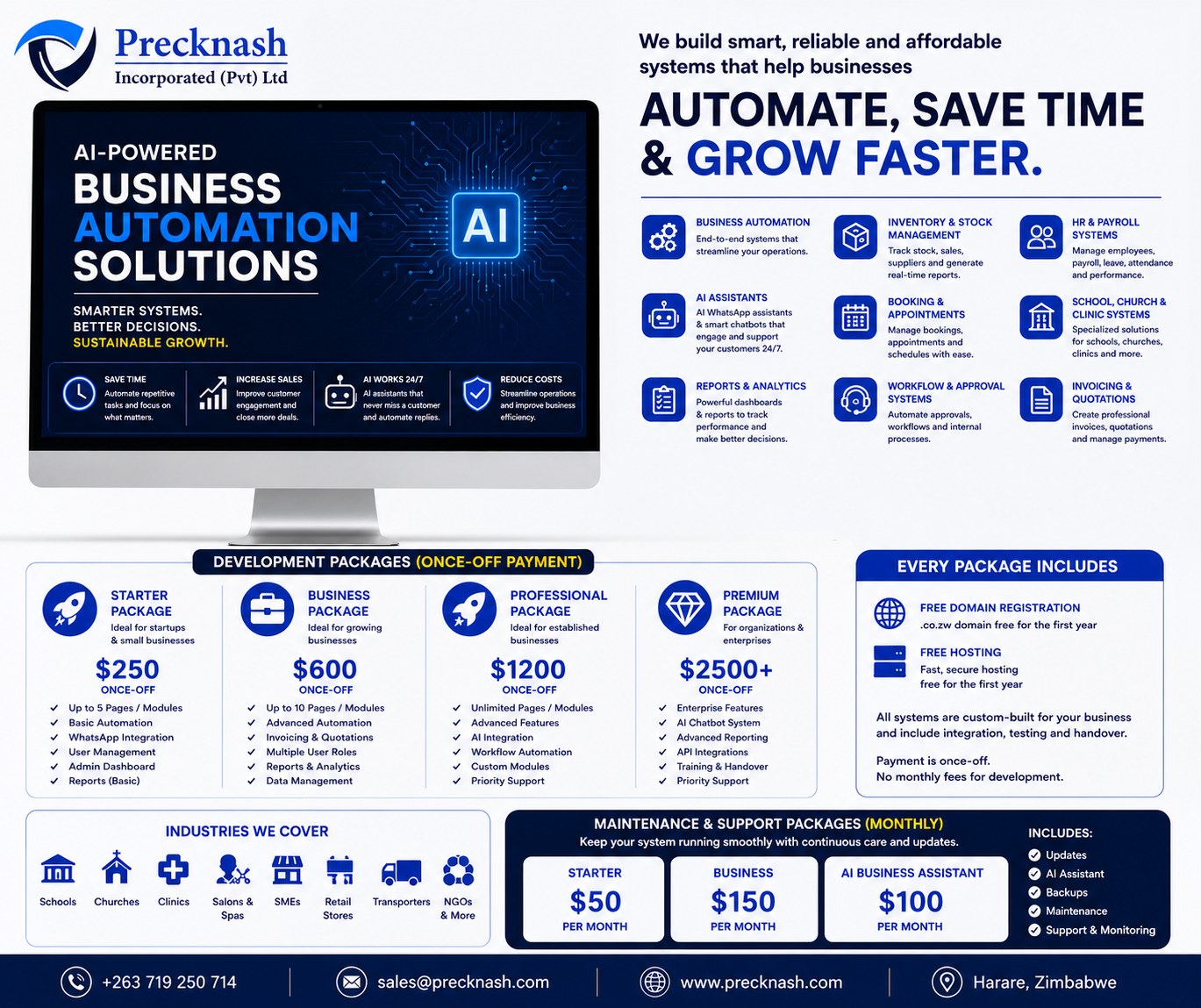 Precknash Facebook ad: Is your business still relying on manual processes…
