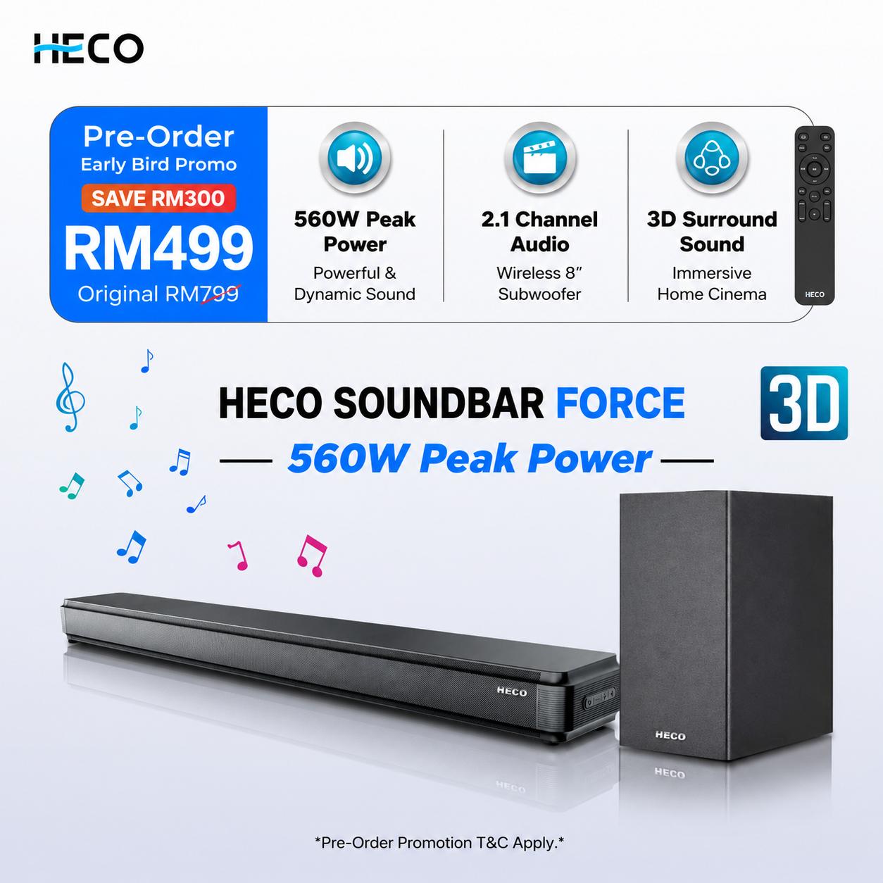 Heco Malaysia Facebook ad: Get Promo Price Up to RM300 OFF for First 100 order!