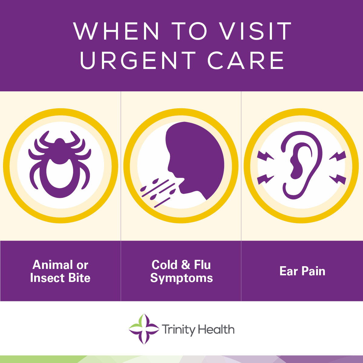 Trinity Health IHA Medical Group Facebook ad: Trinity Health Urgent Care in Hamburg treats coughs…
