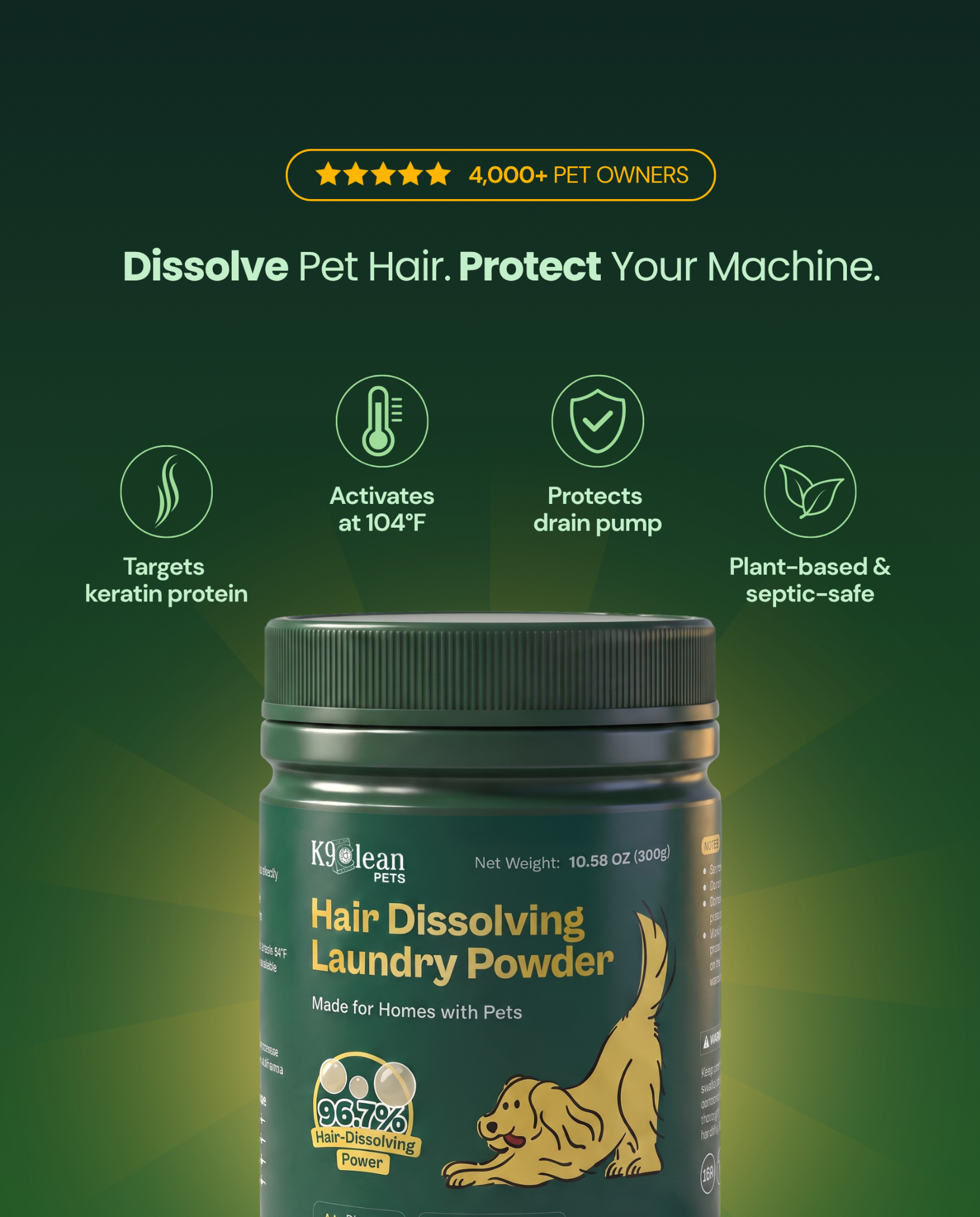 K9Clean Pets Facebook ad: The Pet Hair Problem Your Detergent Was Never Built to Fix