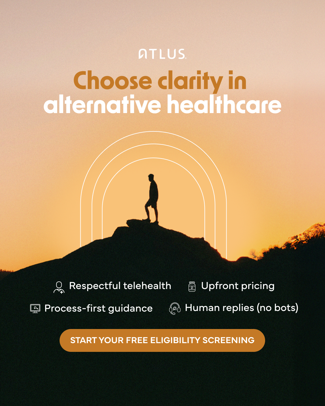 Atlus Facebook ad: Discover Clarity In Alternative Healthcare