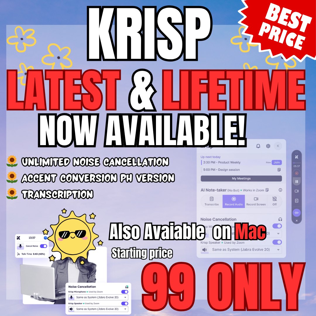 Noiseless by Cloner Facebook ad: KRISP LIFETIME & LATEST
