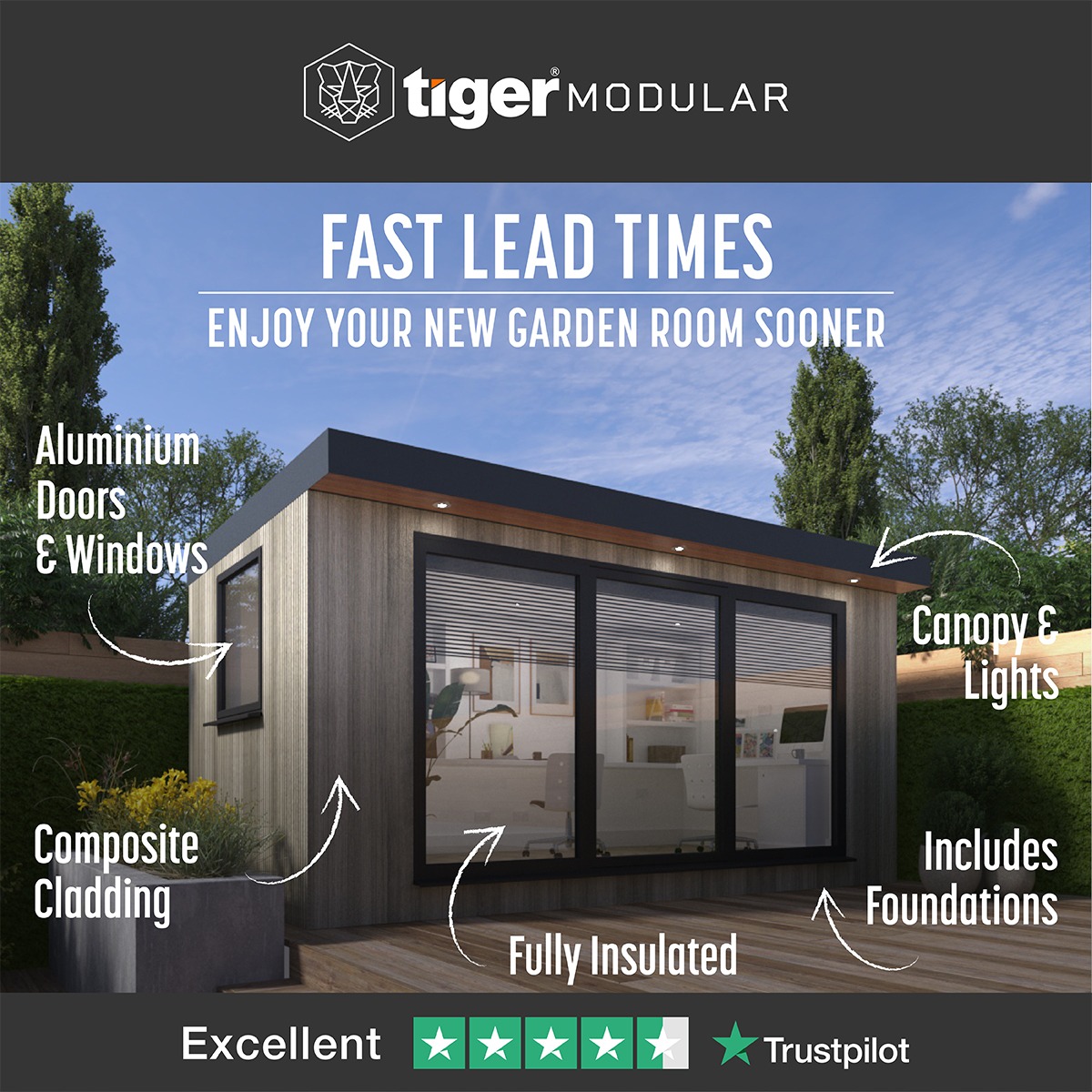 Tiger Modular Facebook ad