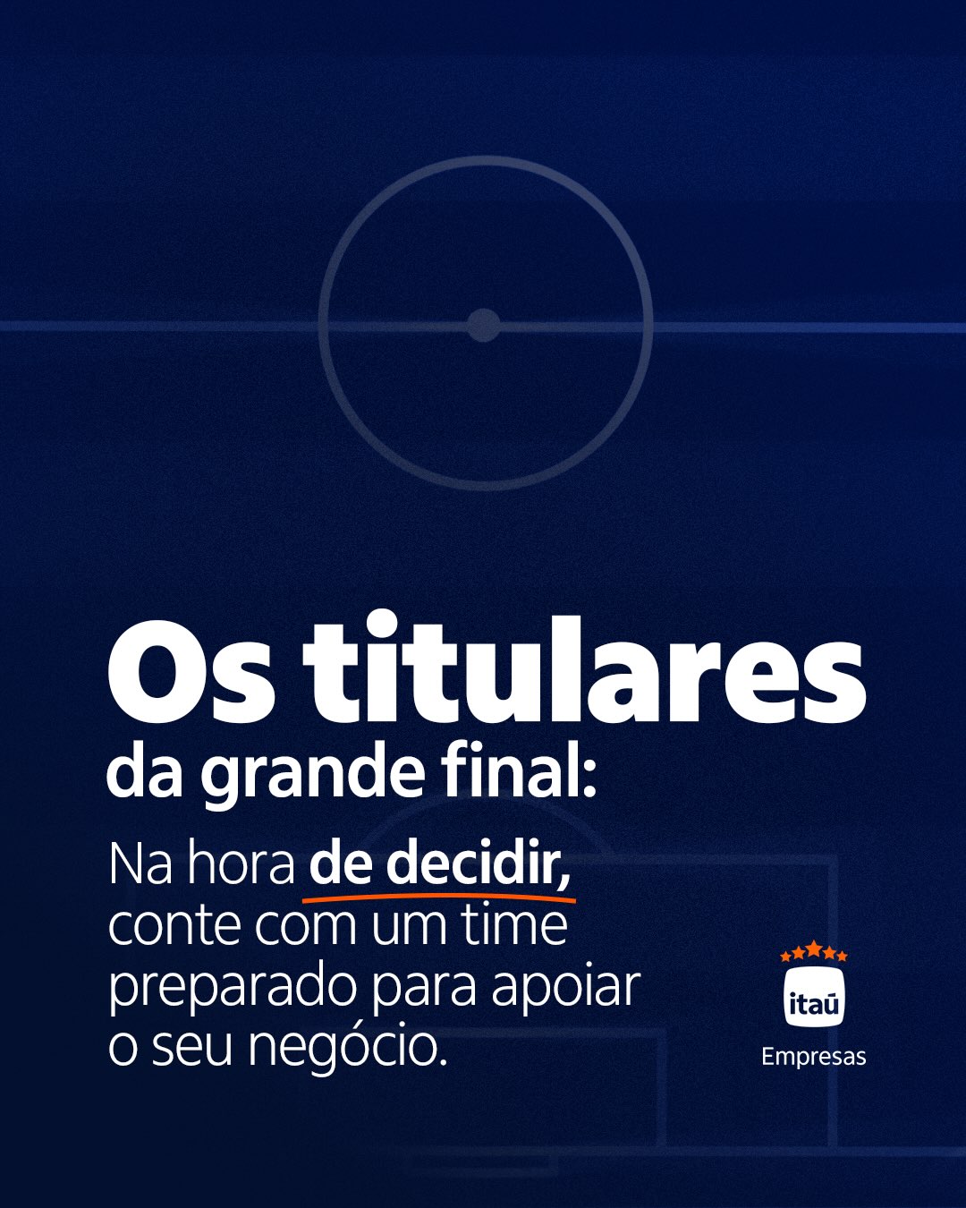 Itaú Empresas Facebook ad: Quem entra em campo com as soluções certas…
