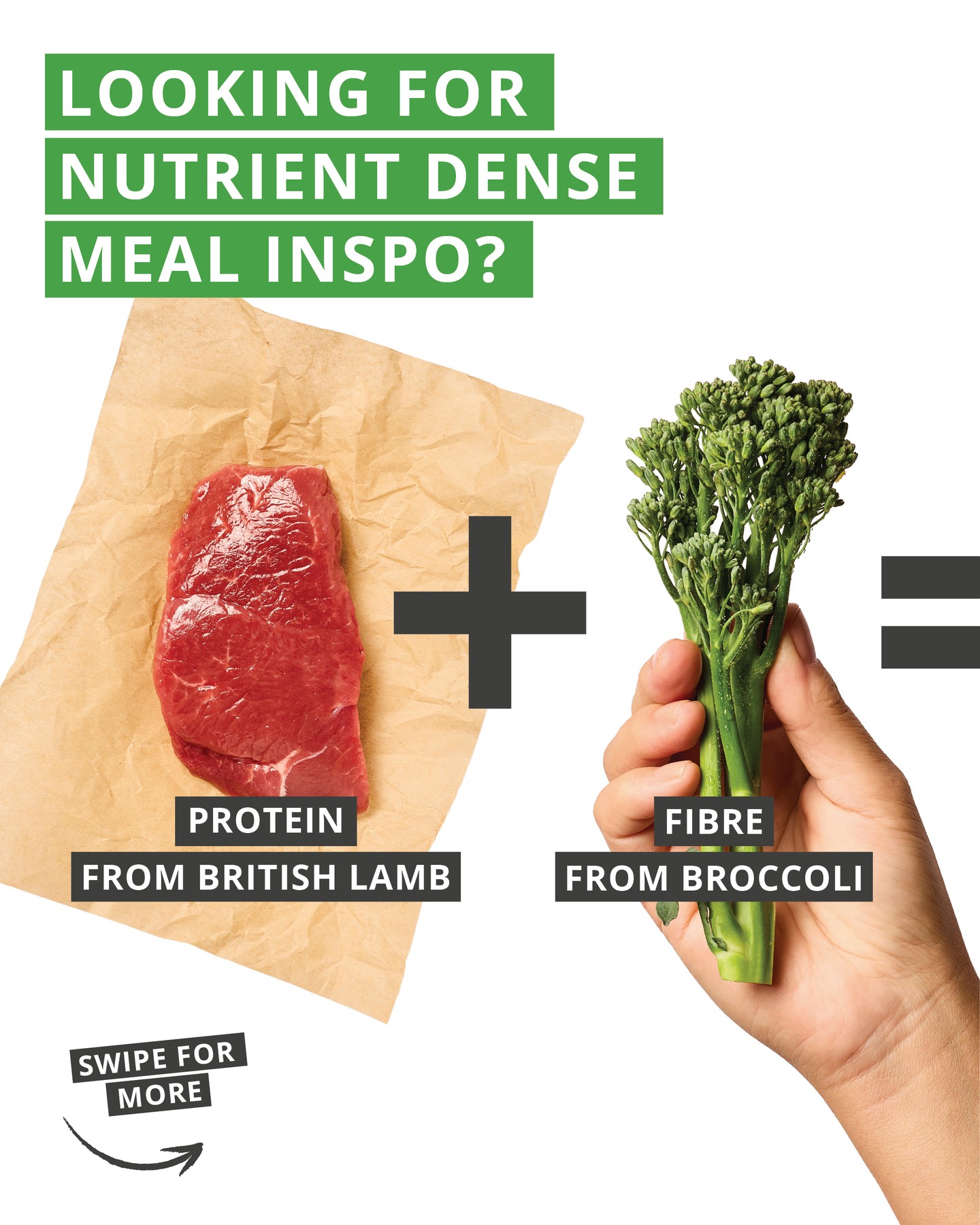 Let's Eat Balanced Facebook ad: Did you know red meat and vegetables are…