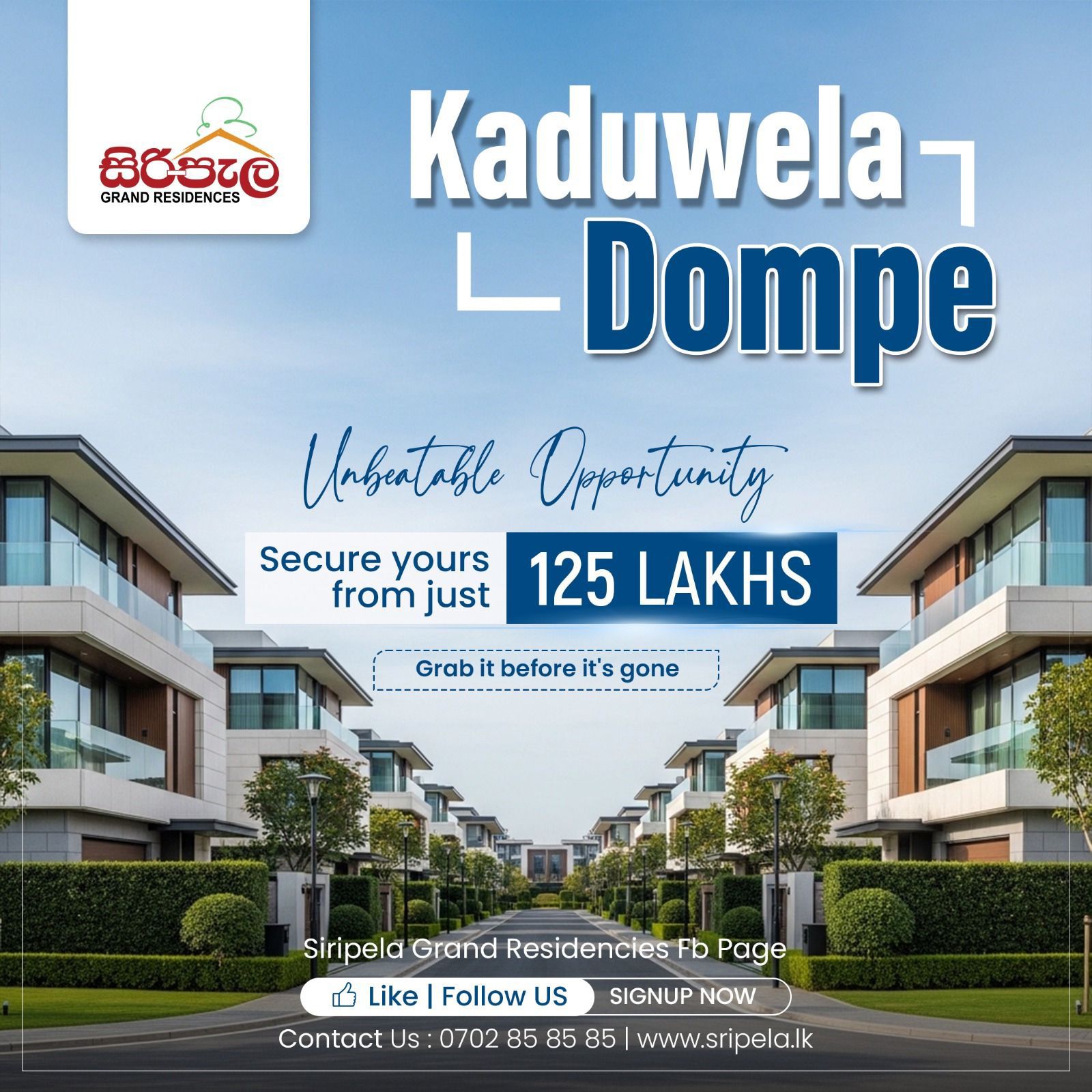 Siripela Grand Residencies Facebook ad