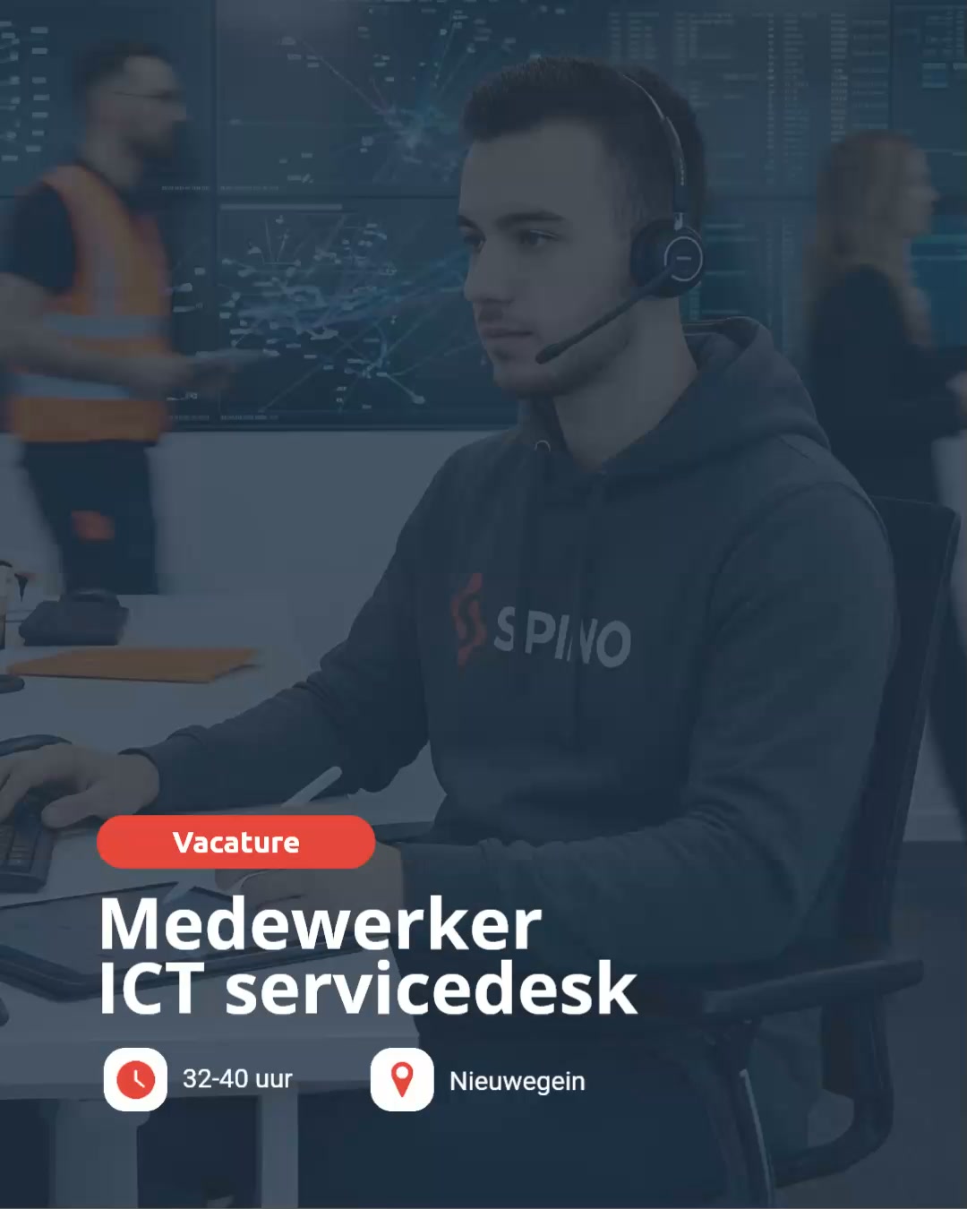 SPINO Managed Services Facebook ad: Gezocht: Medewerker ICT Servicedesk!