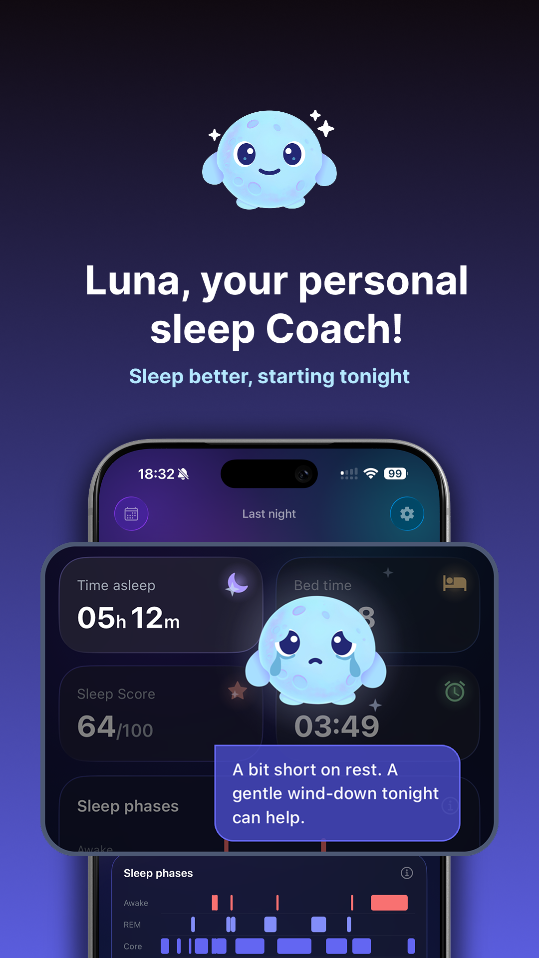 Luna Sleep Tracker Facebook ad from Jul 11, 2026