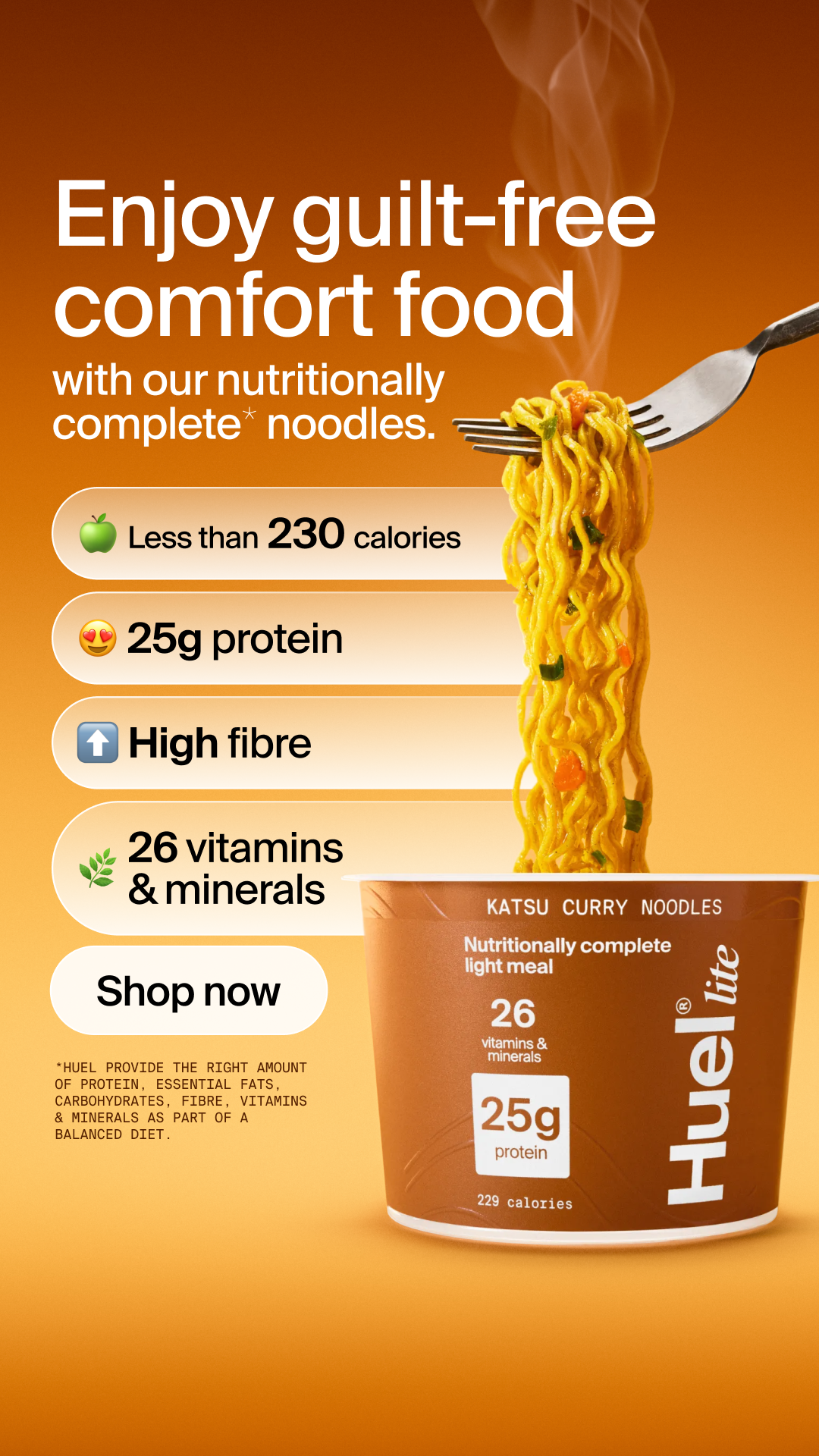 Huel Facebook ad