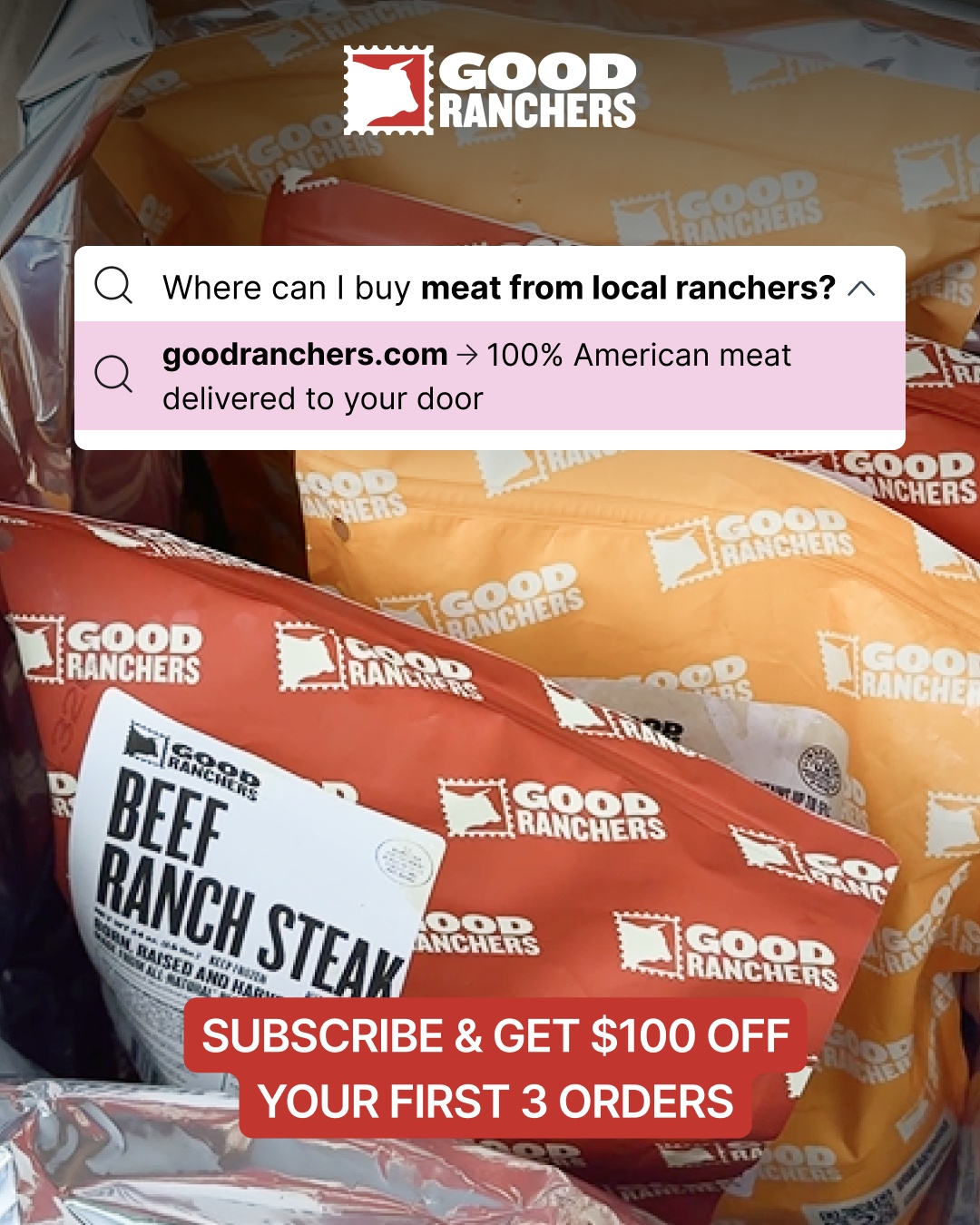 Good Ranchers Facebook ad: Build Your Ideal Box