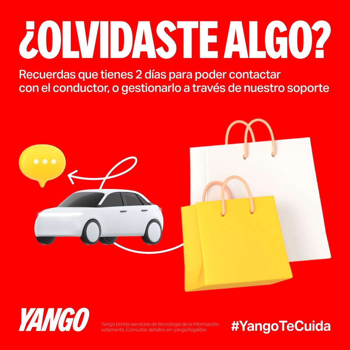 Yango Peru Facebook ad: Comparte y viaja seguro