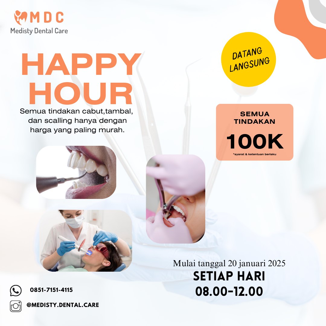 Medisty Dental Care Facebook ad: Happy Hour Spesial!