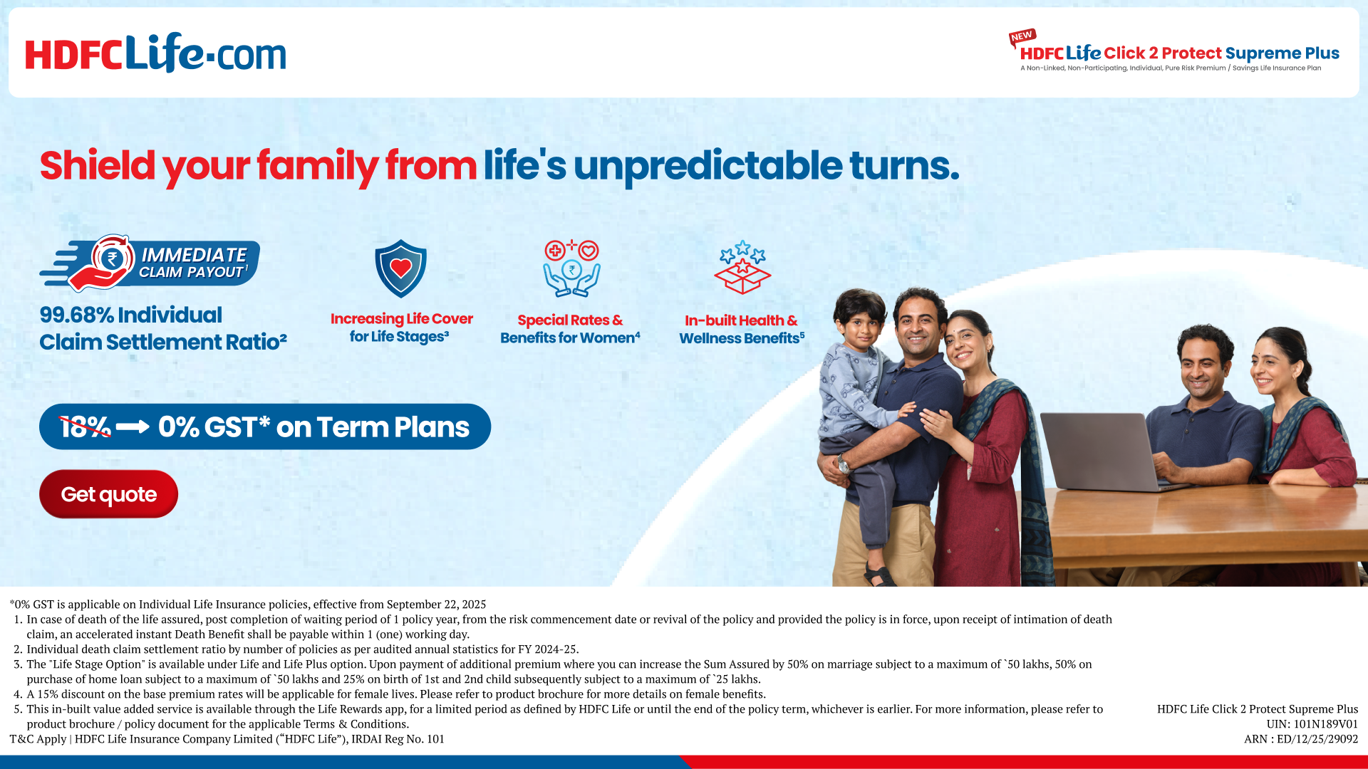 HDFC Life Facebook ad