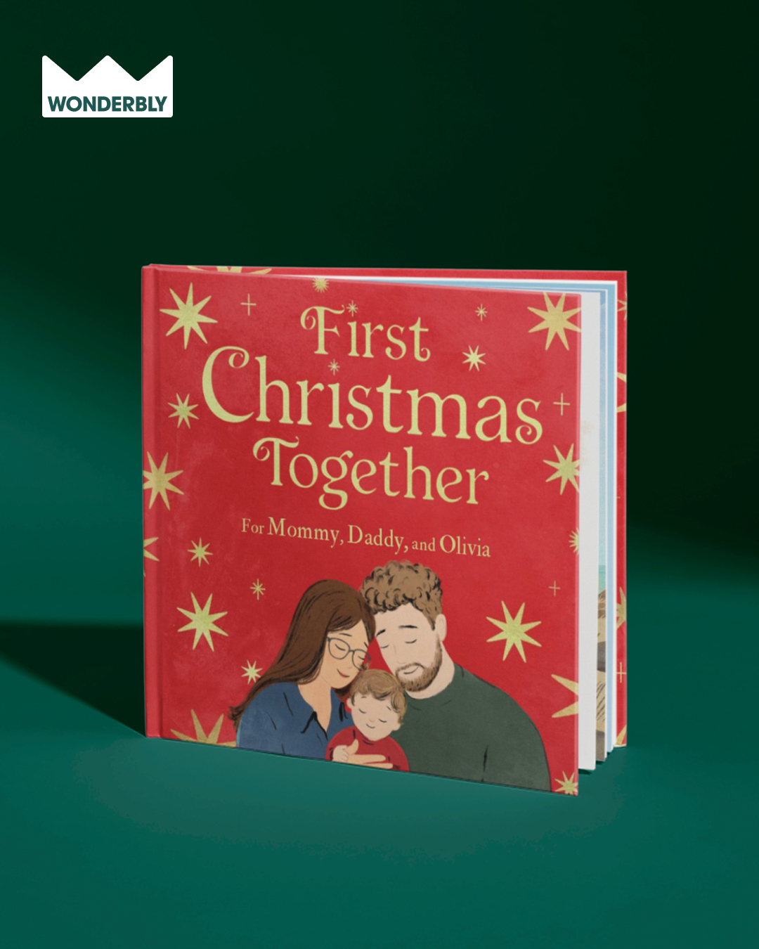 Wonderbly Facebook ad: A personalized Christmas story for a new family