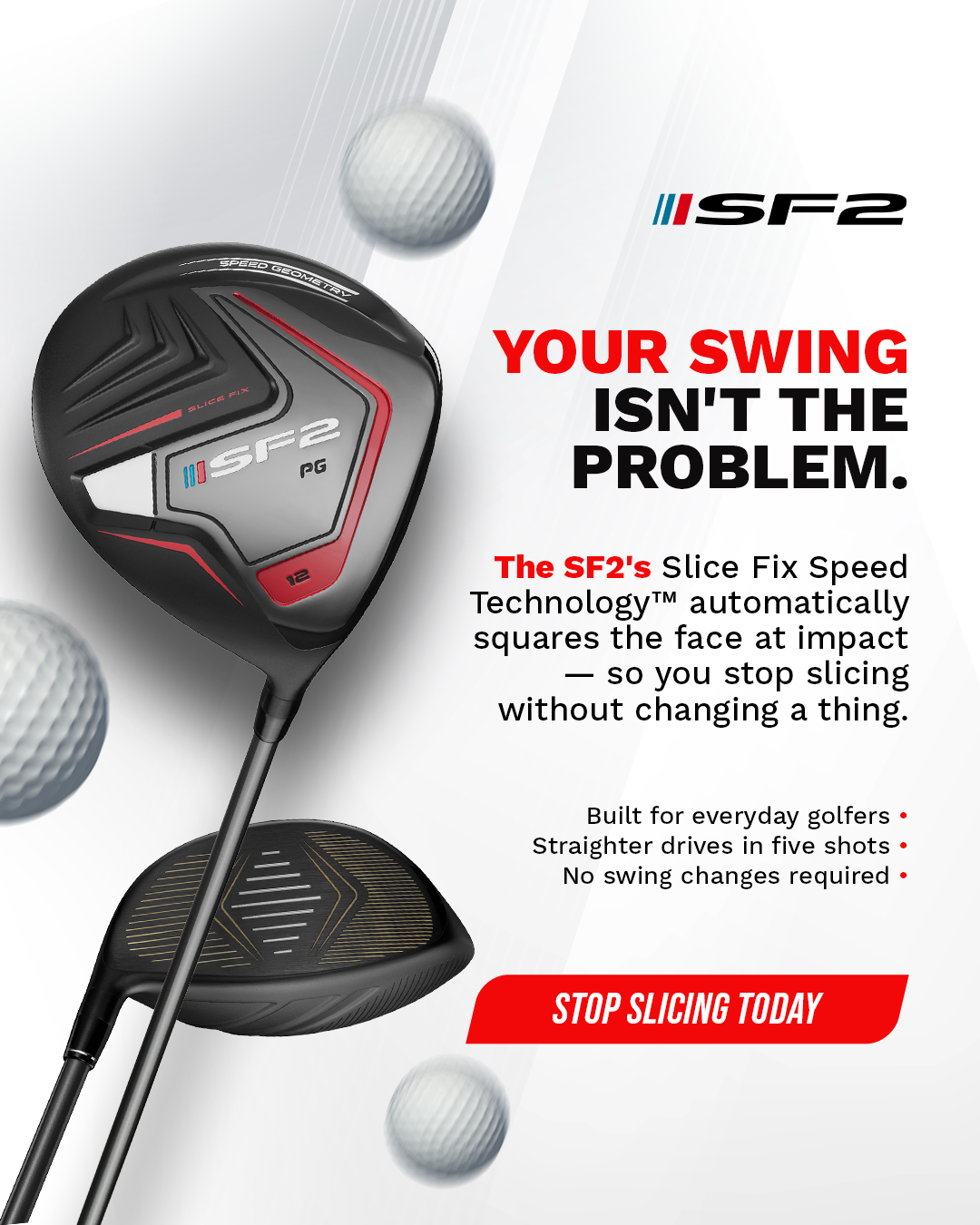 Performance Golf Facebook ad