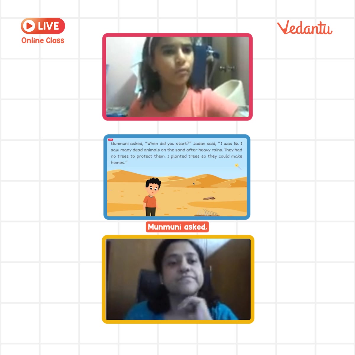 Vedantu SuperKids Facebook ad: Unlock Your Child's English Potential