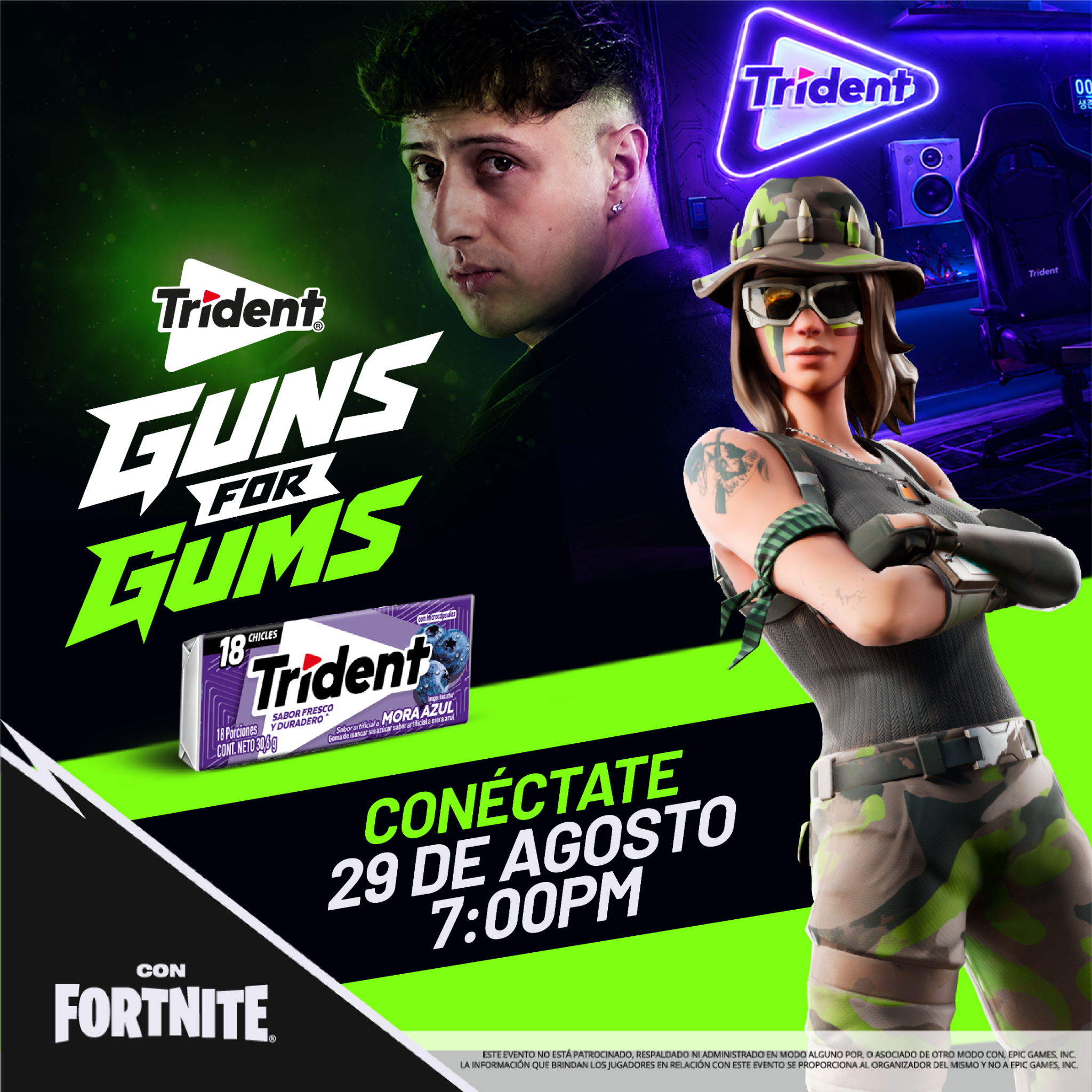Trident Facebook ad: Un Trident y libérate