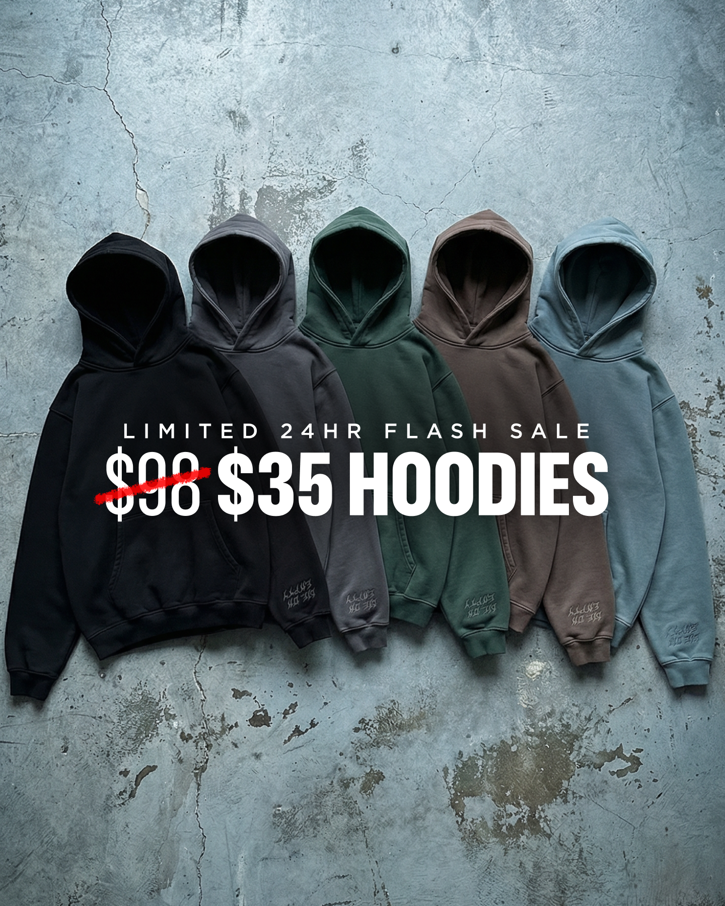 Cove USA Facebook ad: (New) Weighted Hoodies