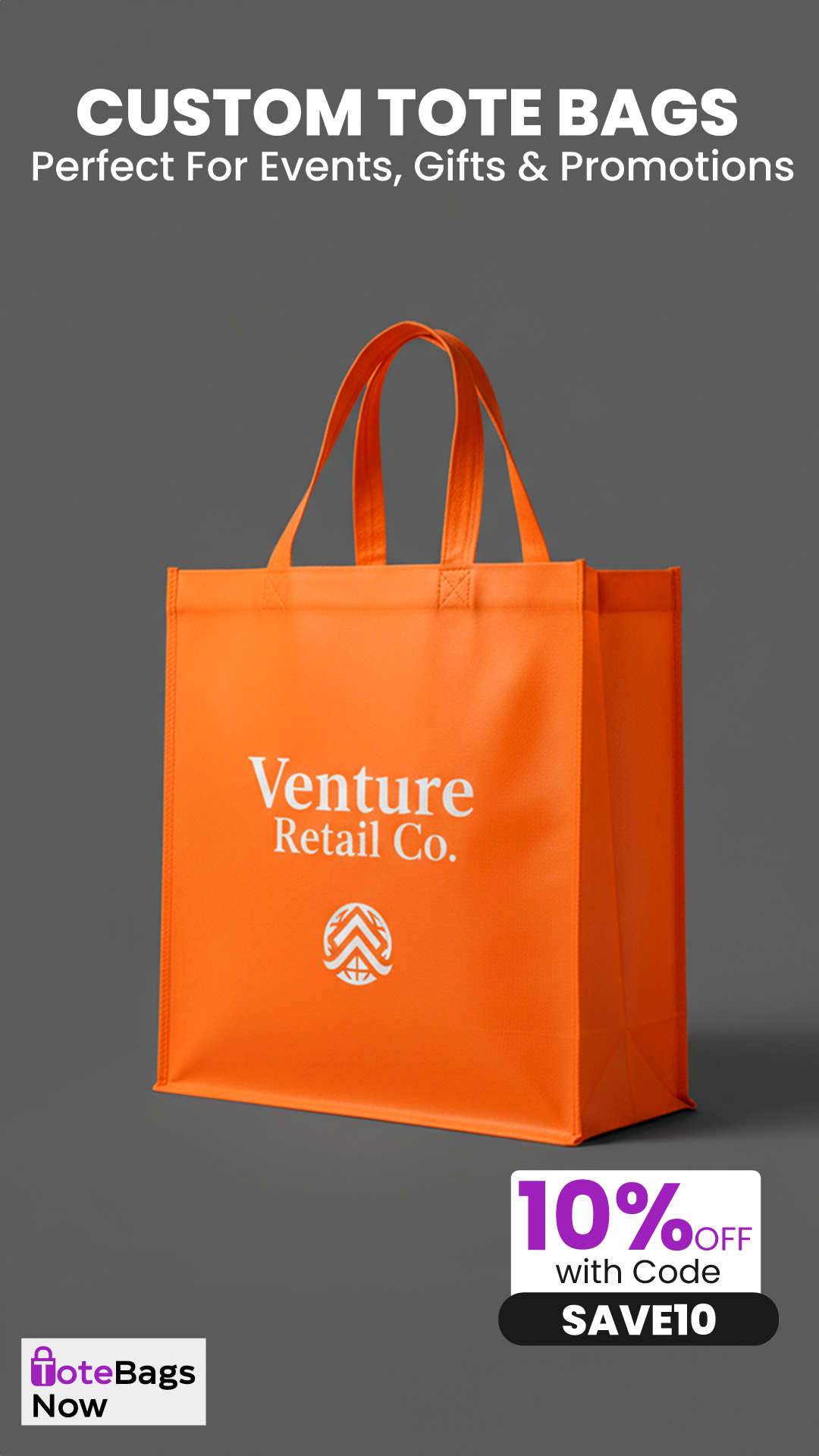 Tote Bags Now Facebook ad from May 12, 2026