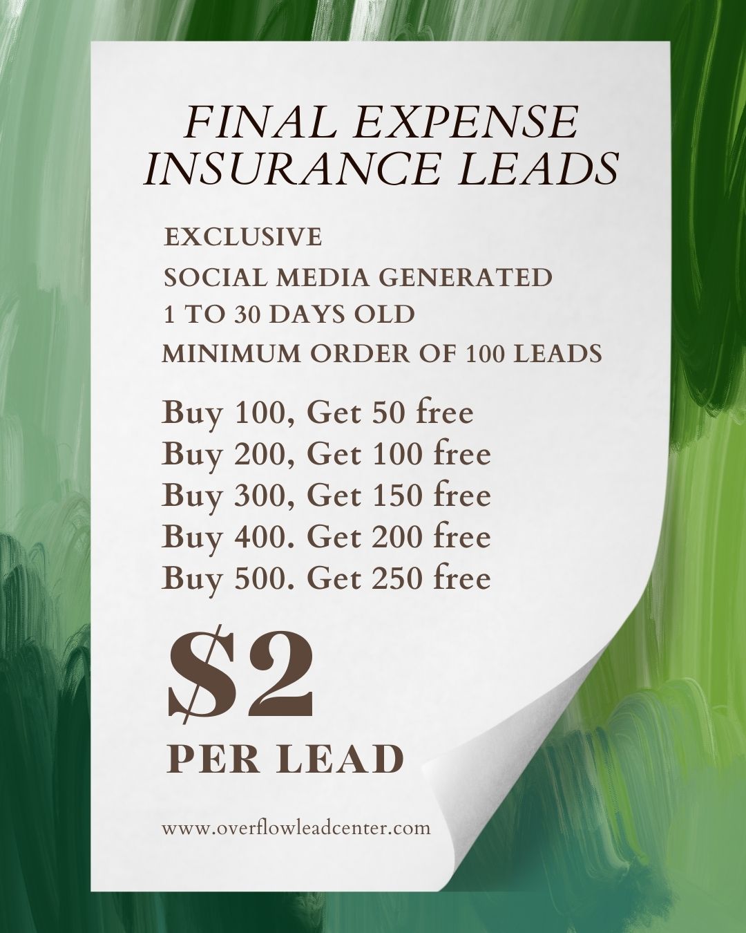Overflow Leads Facebook ad