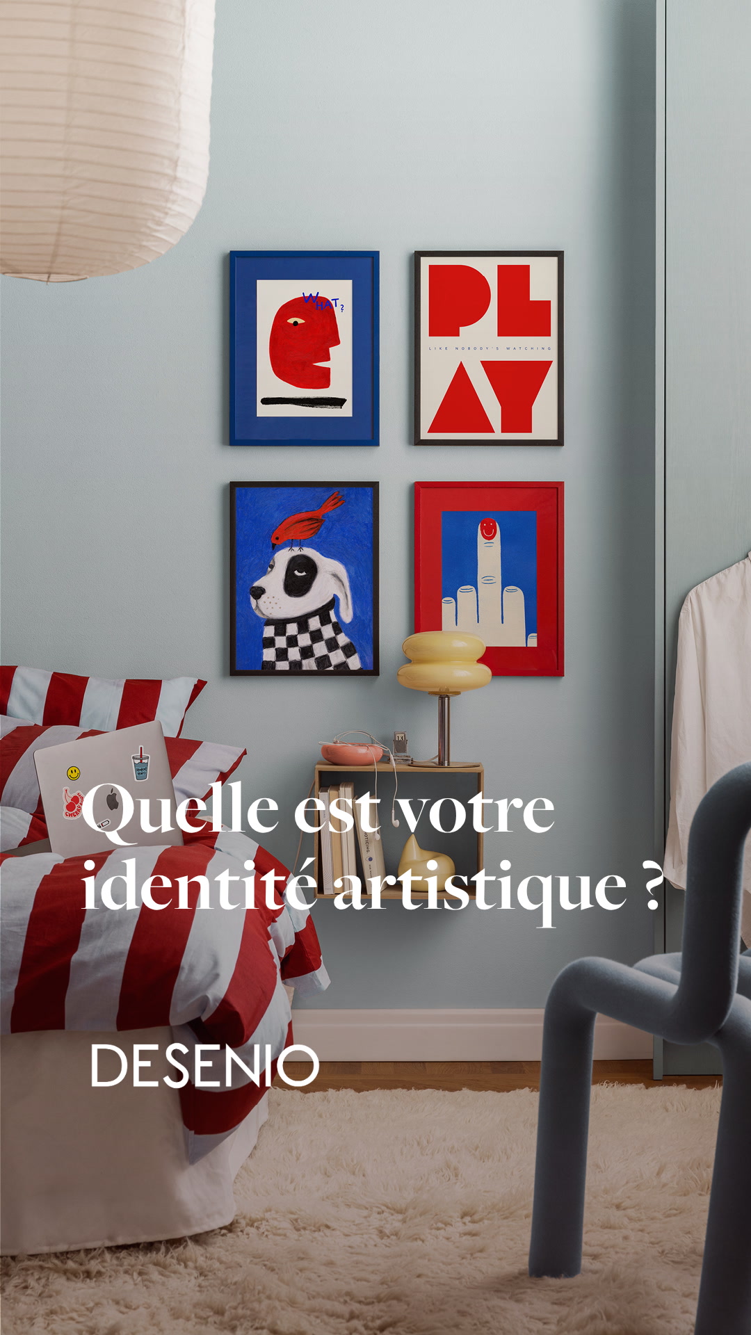 Desenio Facebook ad: Exprimez-vous avec l'art
