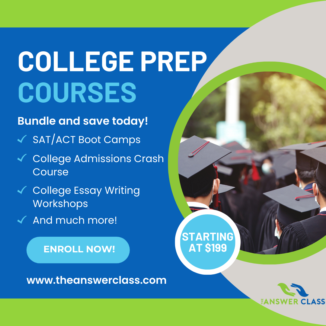 The Answer SAT & ACT Prep and College Admissions Support Facebook ad