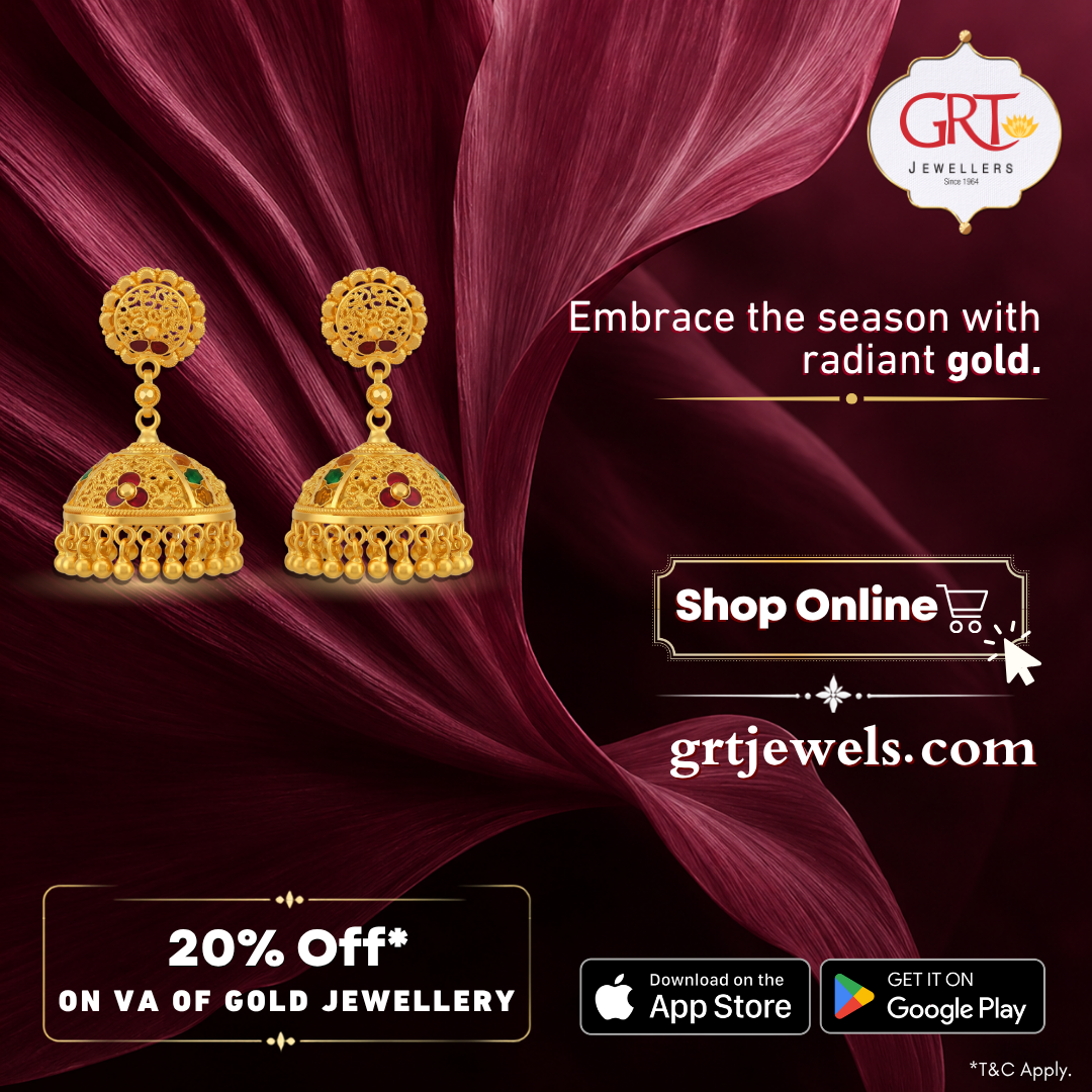 GRT Jewellers Facebook ad: Flat 20% OFF on VA of Gold Jewellery