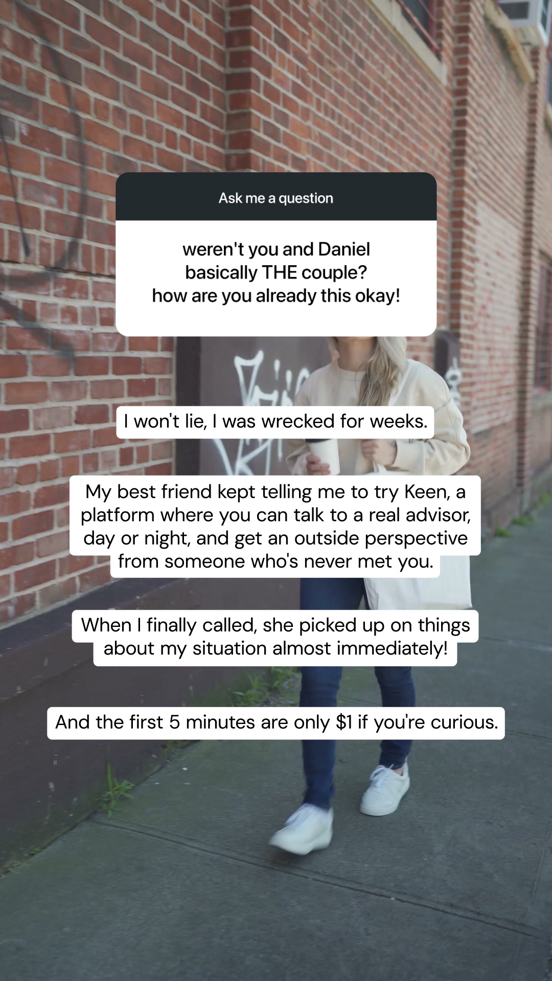 Keen.com Facebook ad: Let’s normalize guidance