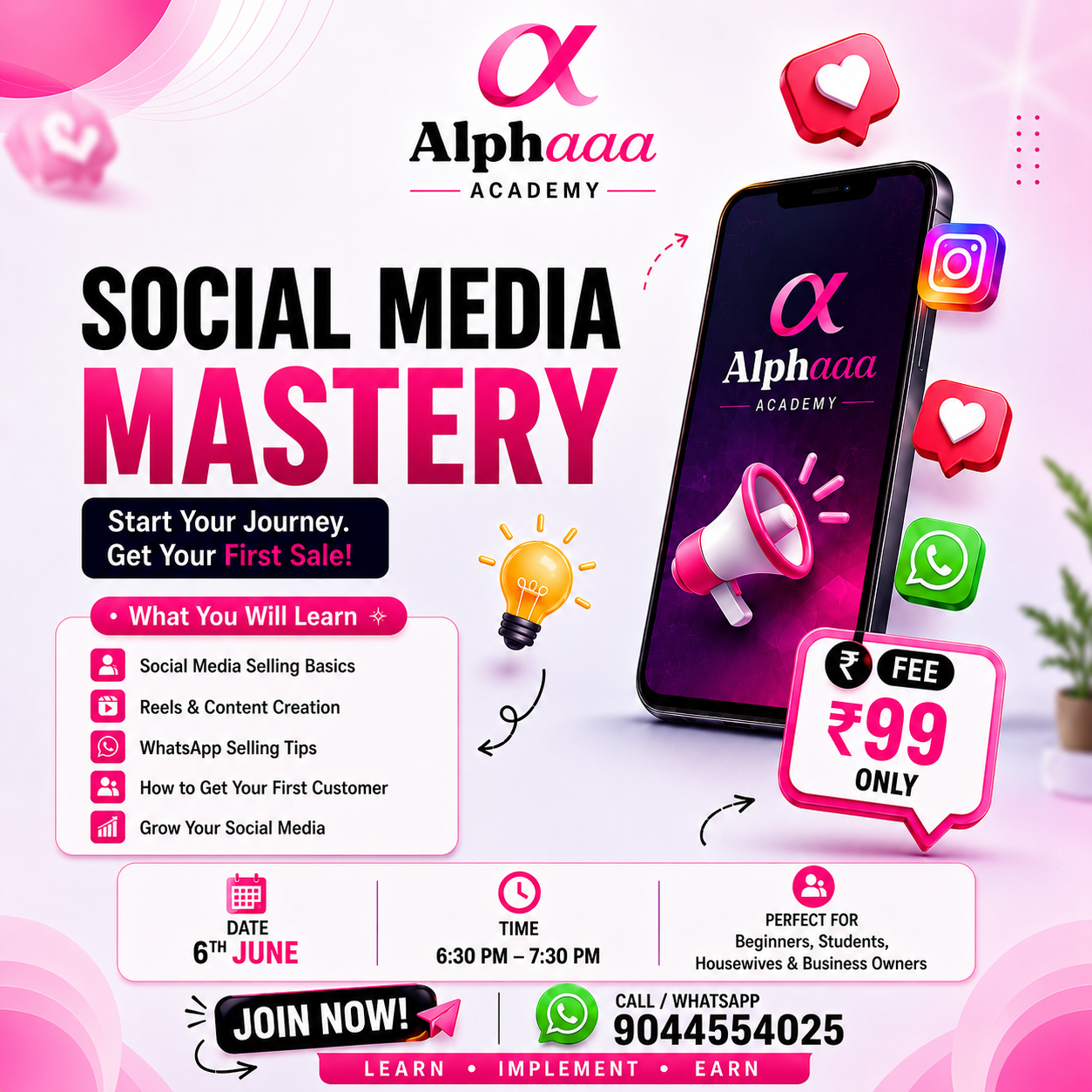 Alphaaa Academy Facebook ad