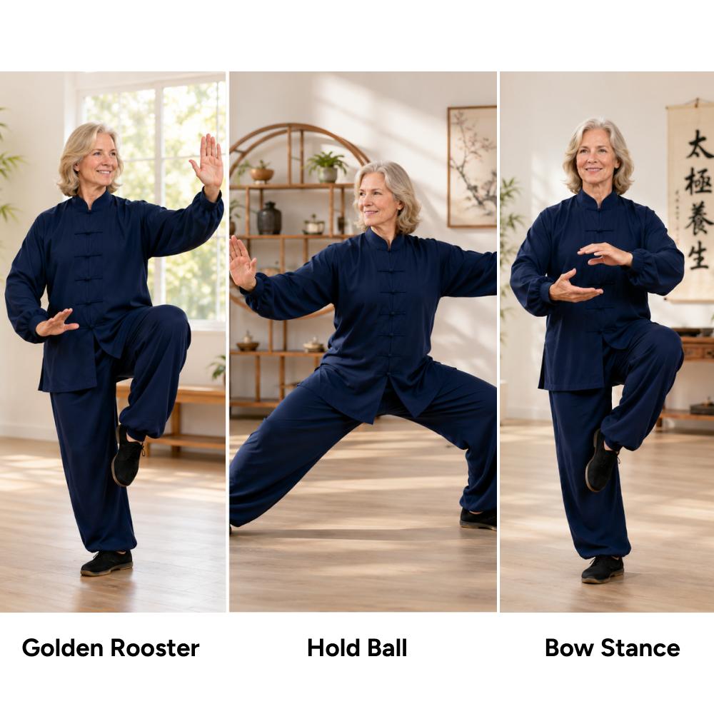 Tai Chi for Beginners at Home Facebook ad: Improve balance with a 30-day Tai Chi routine for 45+