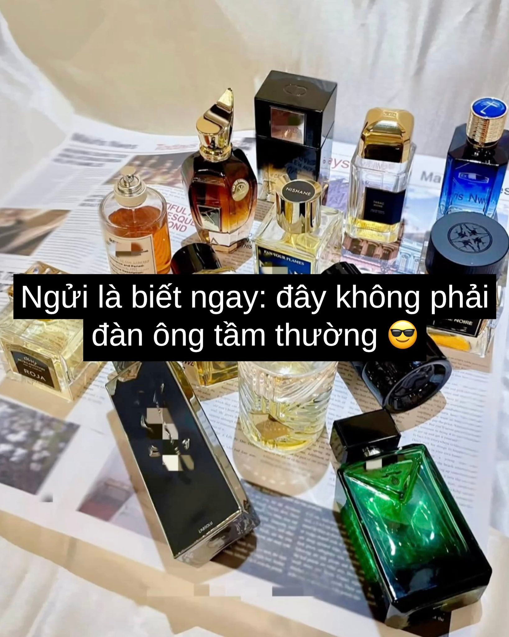 Vivian's Corner - Perfume Boutique Facebook ad: Có những người đàn ông không cần nói…