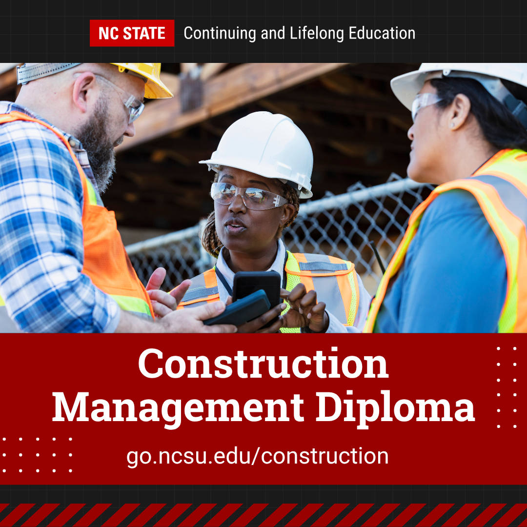 NC State Continuing and Lifelong Education Facebook ad: Construction Contracts and Legal Environment Course