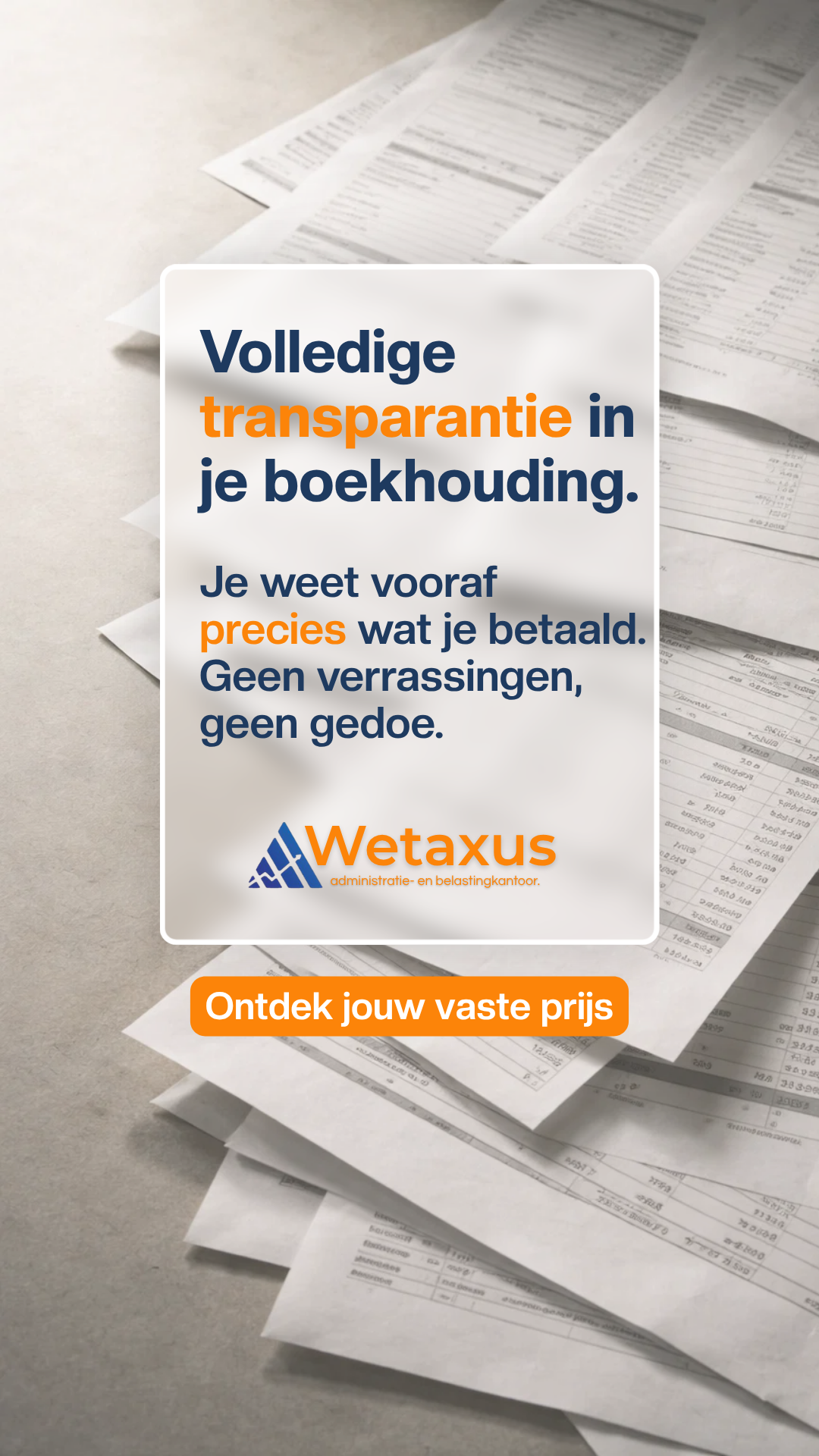Administratiekantoor Wetaxus Facebook ad: Plan je gratis kennismakingsgesprek