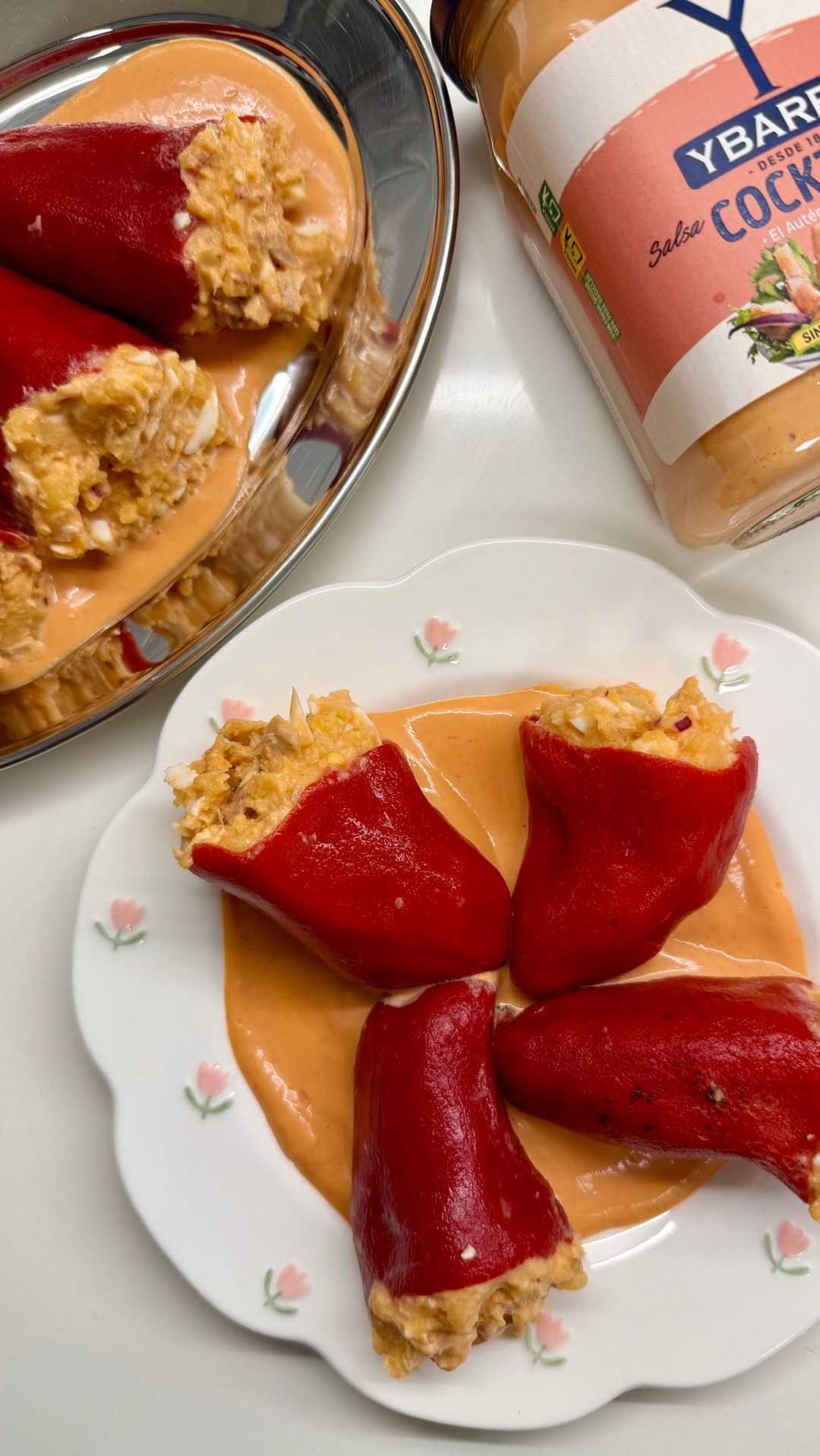 Grupo Ybarra Facebook ad: Pimientos rellenos de ensaladilla