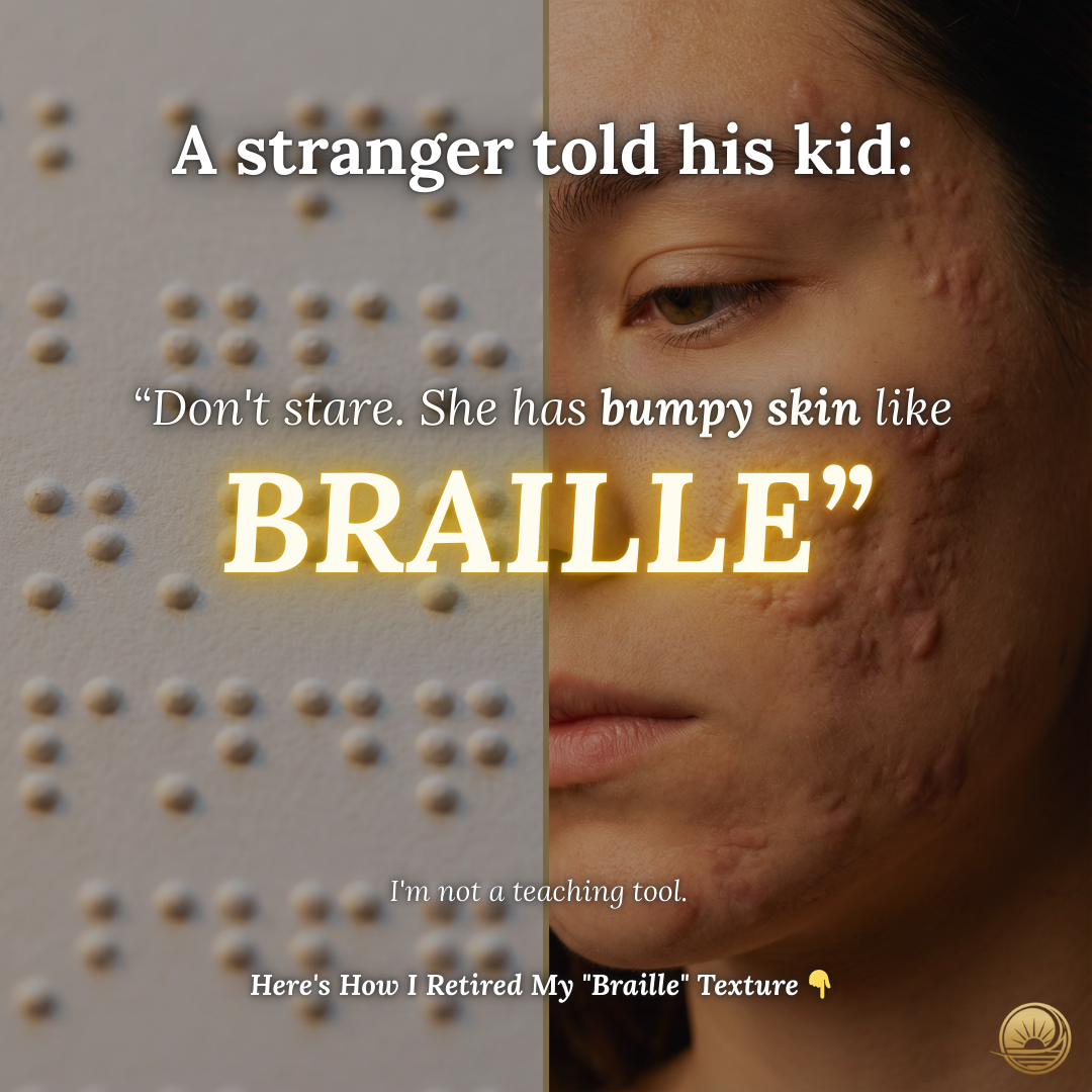 Autumn Rose Facebook ad: My Face Looked Like Braille Texture Because of the 'Holes'…