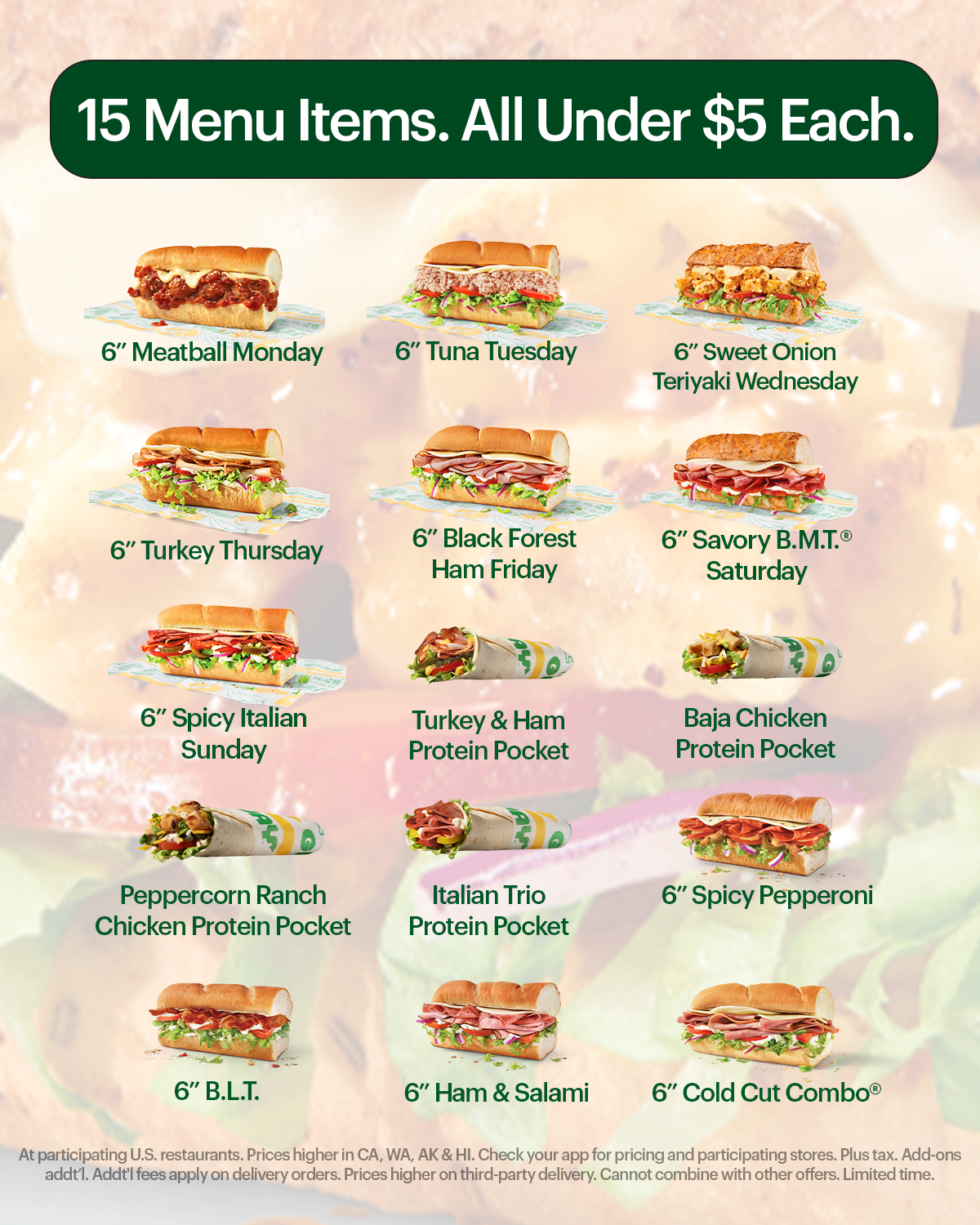Subway Facebook ad